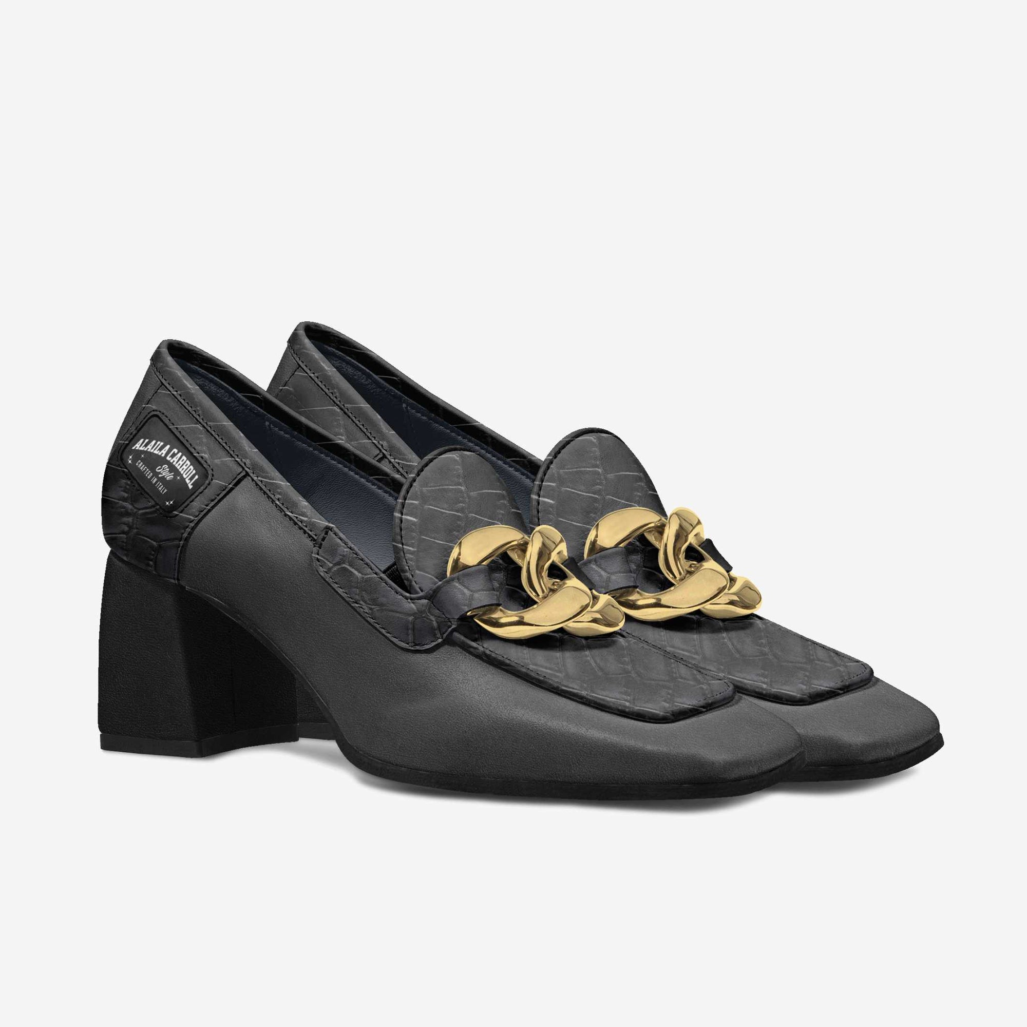 Retro Luxe Heel BLACK & GOLD