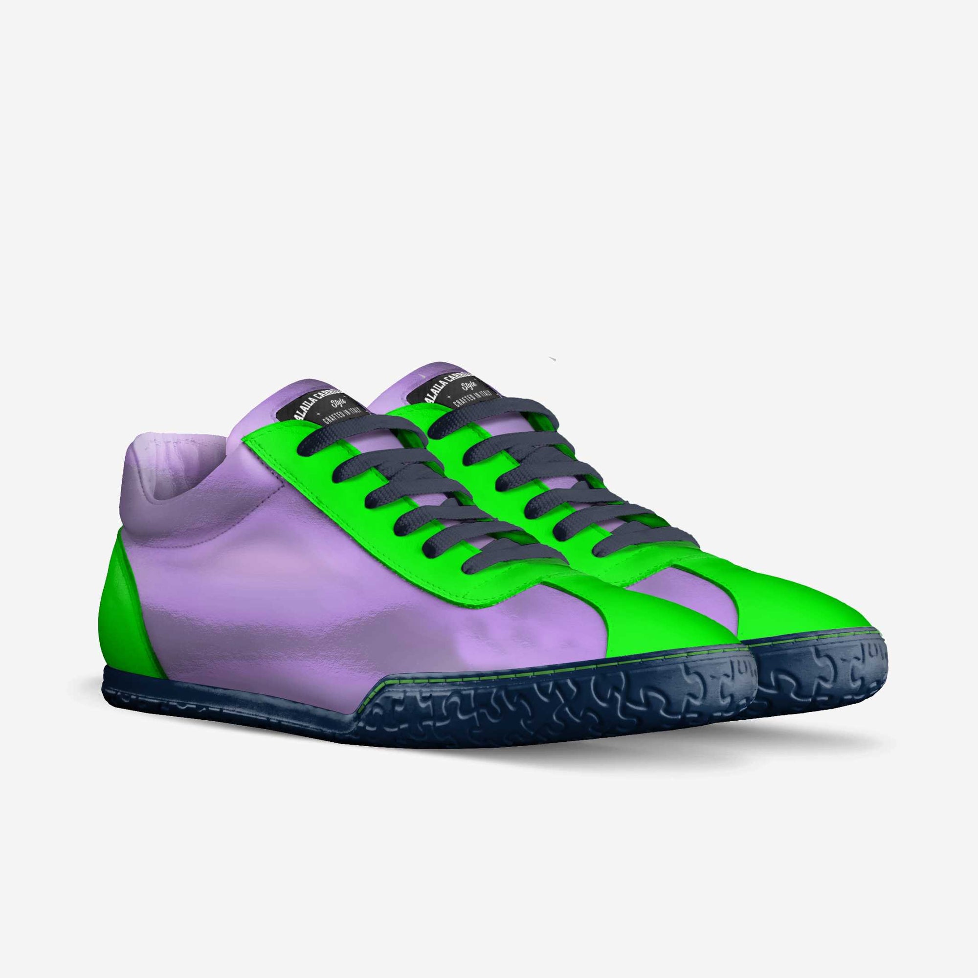 Sporty Low Top Purple, Green, & Blue