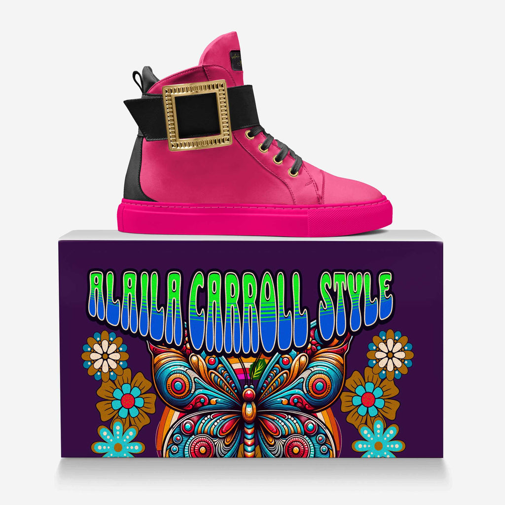 Pink LUXE HIGH-TOP SNEAKER image 6