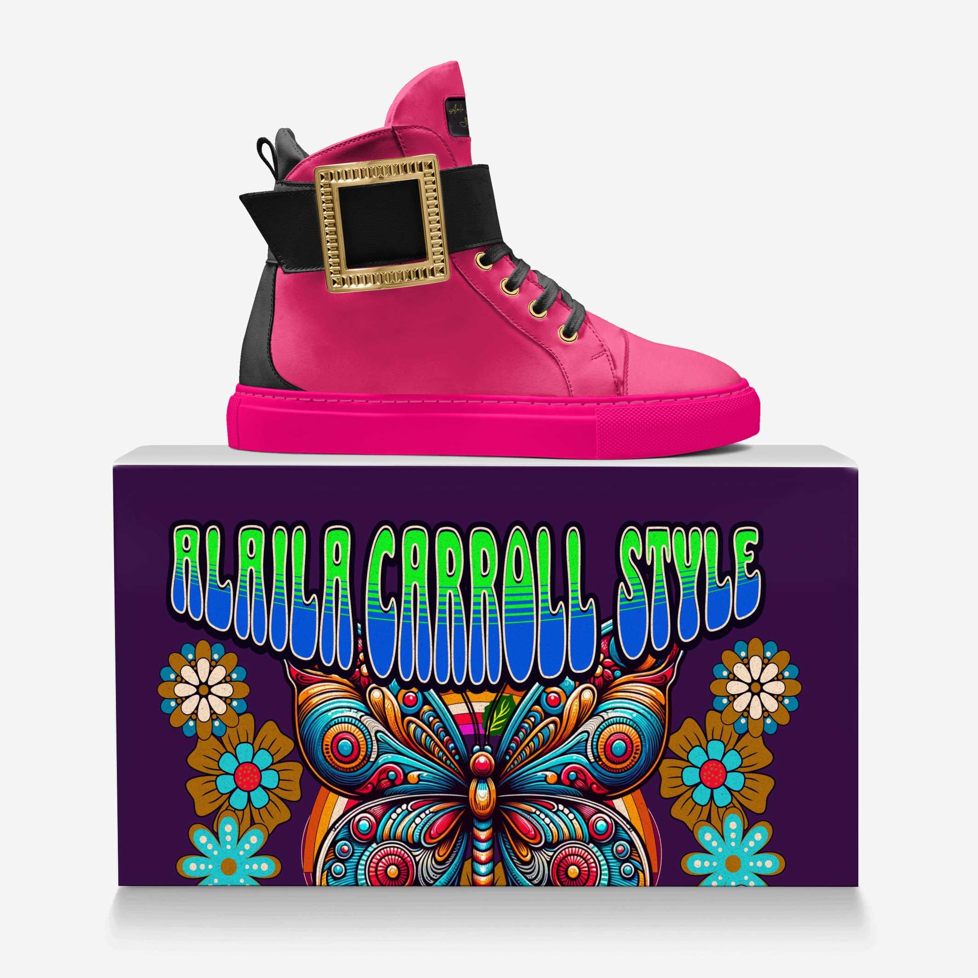 Pink LUXE HIGH-TOP SNEAKER image 6