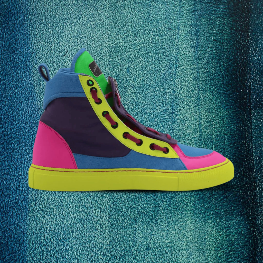 Designer Zipper High-Top Rainbow