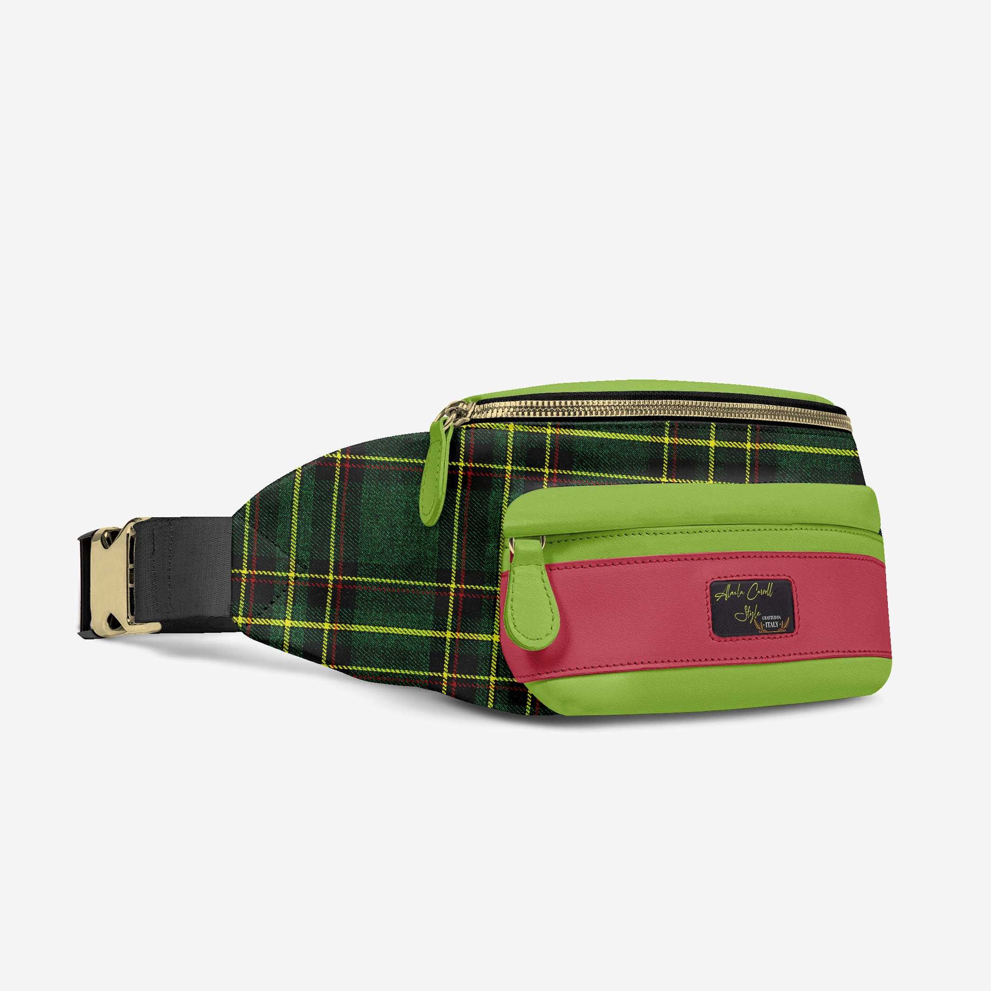 Green Designer Luxe Multi Pocket Belt Bag image 4