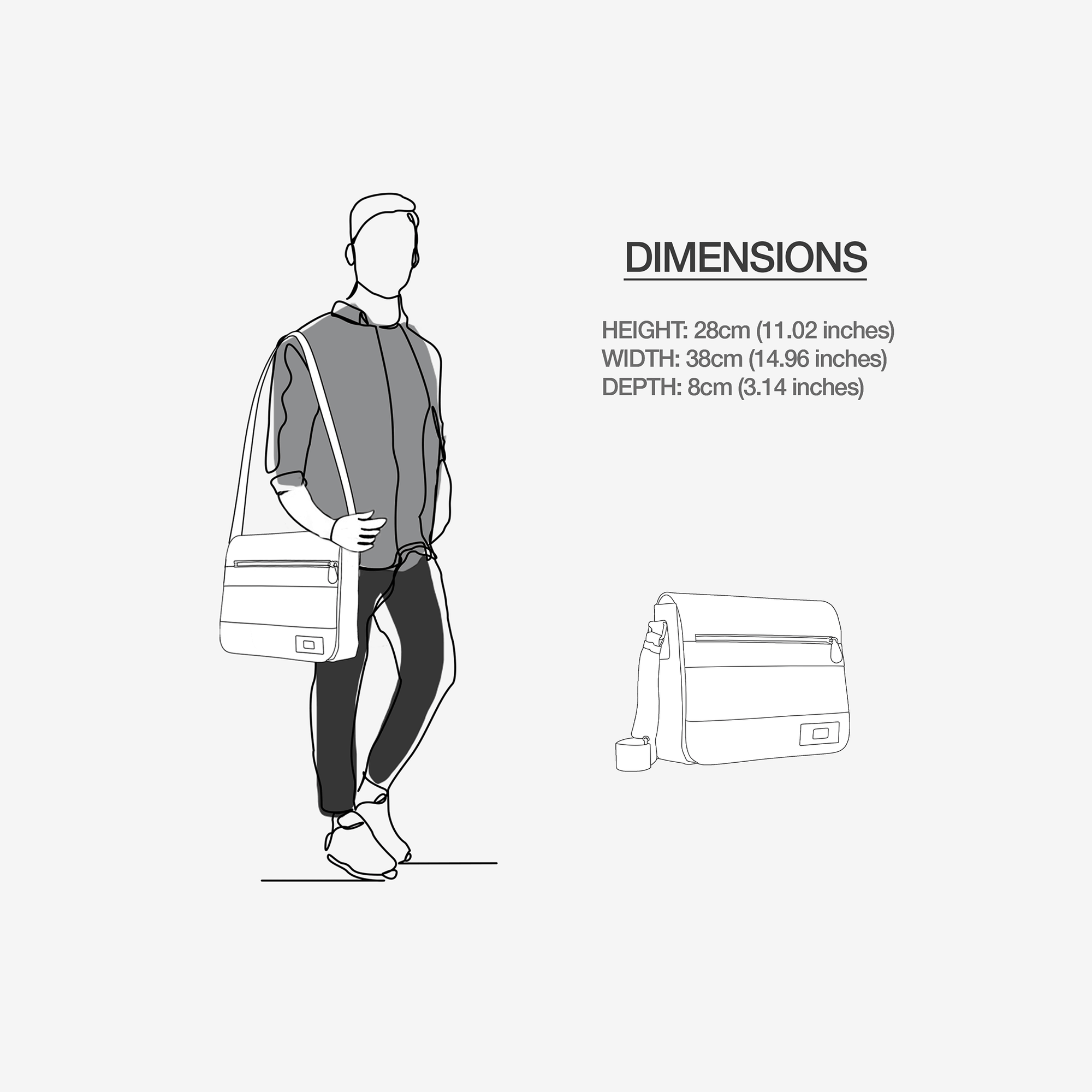DESIGNER LUXURY URBAN MESSENGER BAG image 7