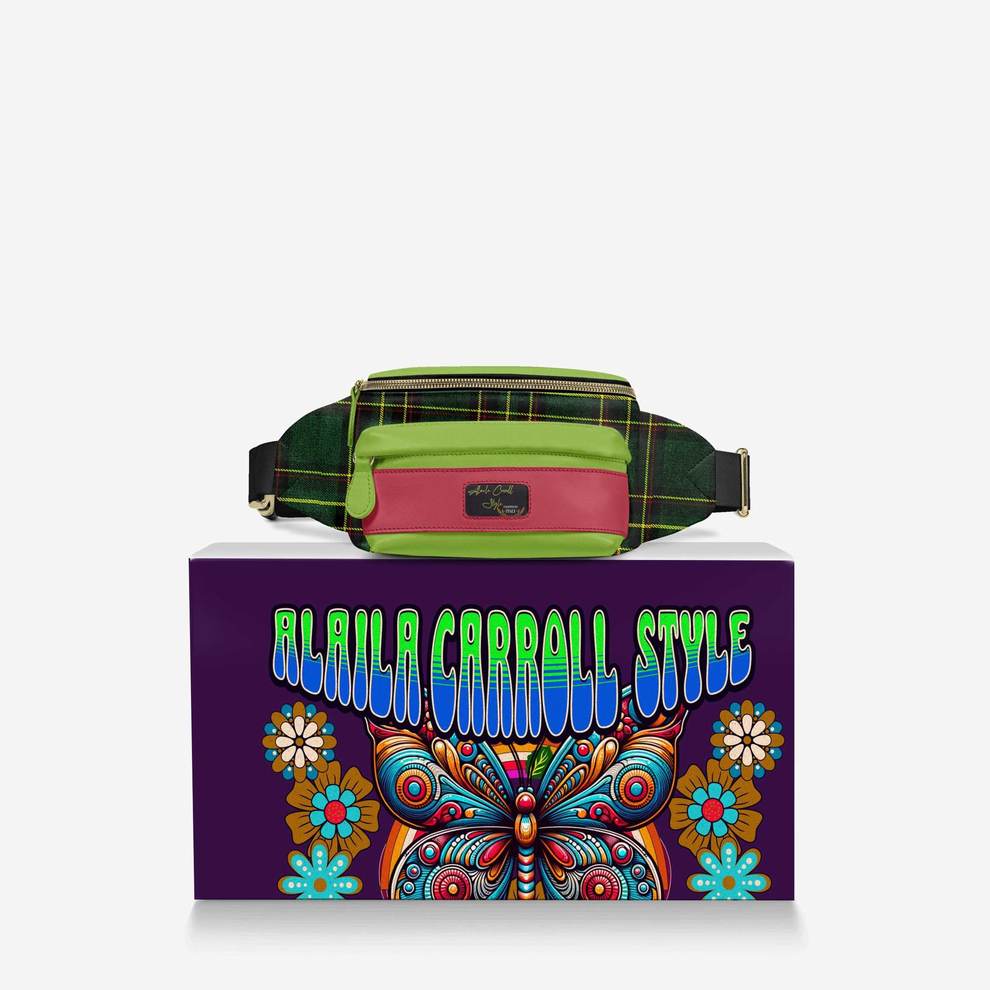 Green Designer Luxe Multi Pocket Belt Bag image 6