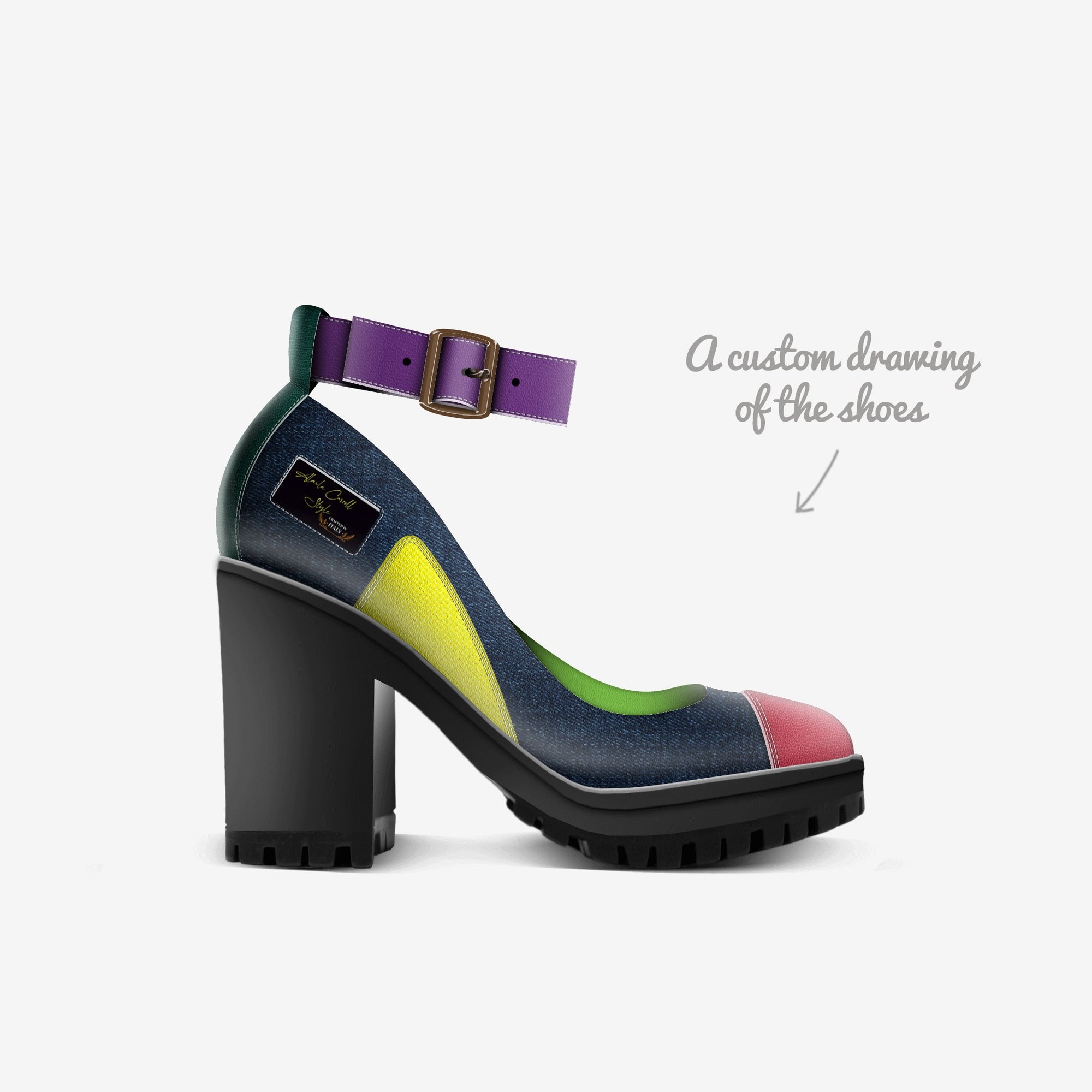 Colorful Ankle Strap Heel image 7