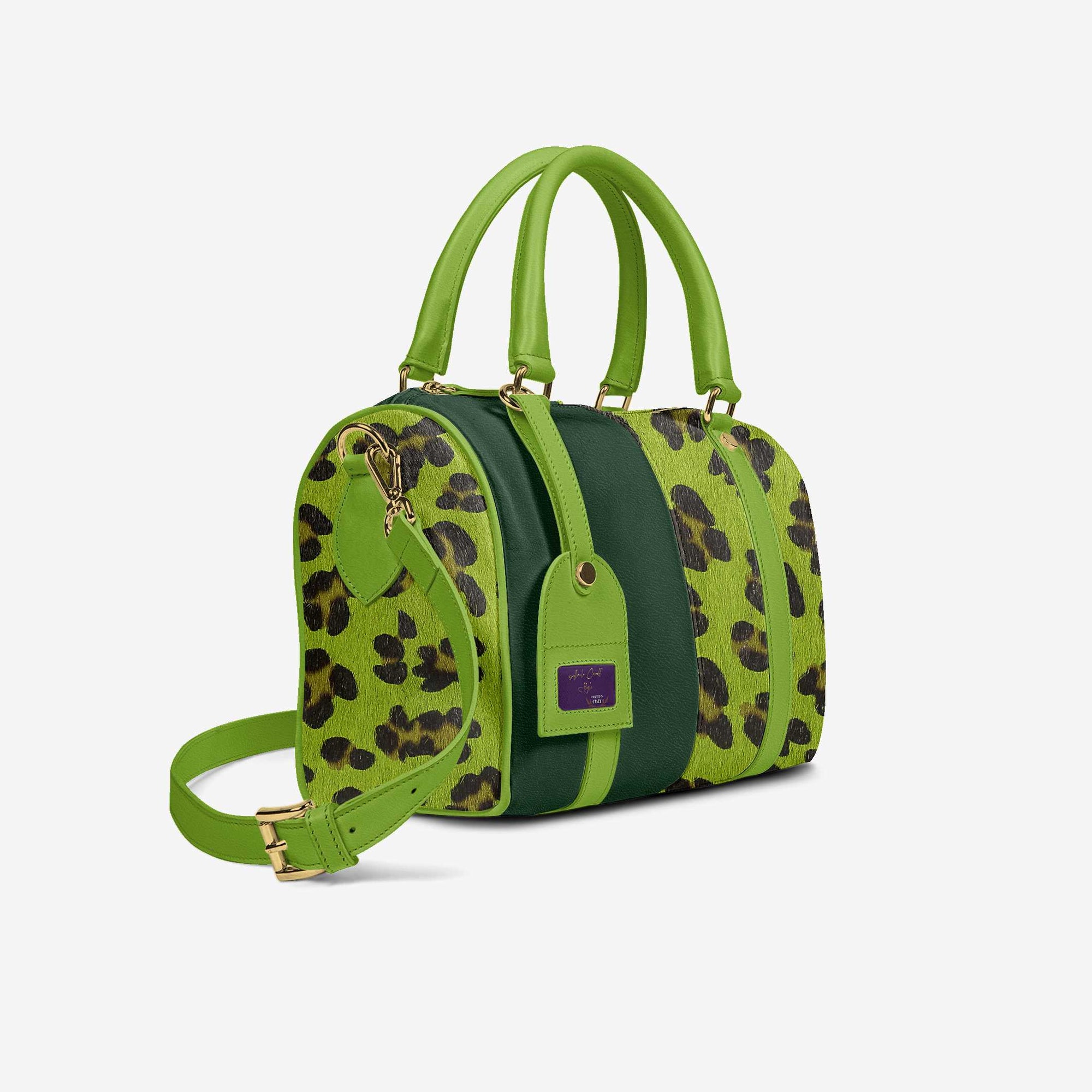 DESIGNER LUXURY STYLISH GREEN & JAGUAR PRINT PENDANT BAG image 1