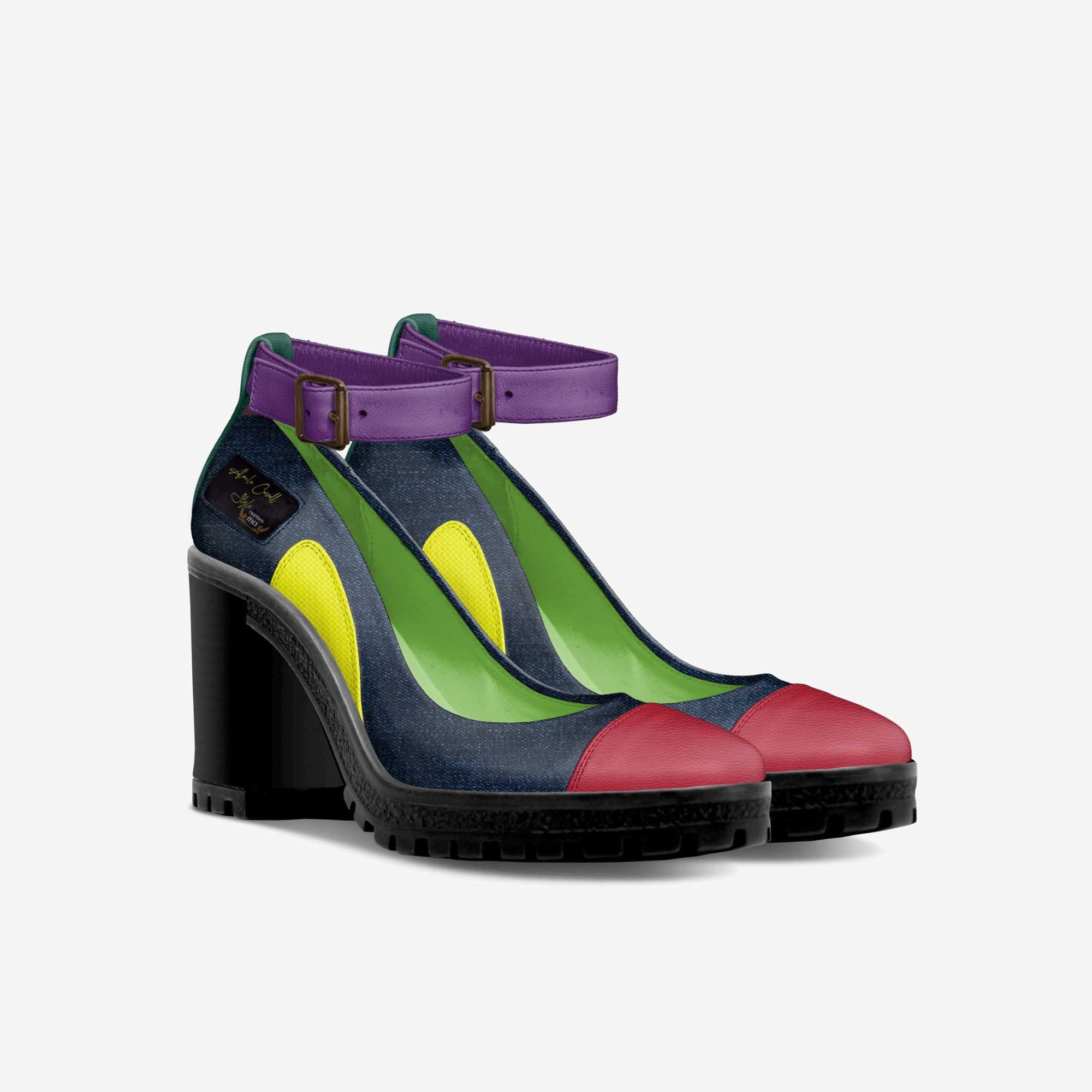 Colorful Ankle Strap Heel image 0