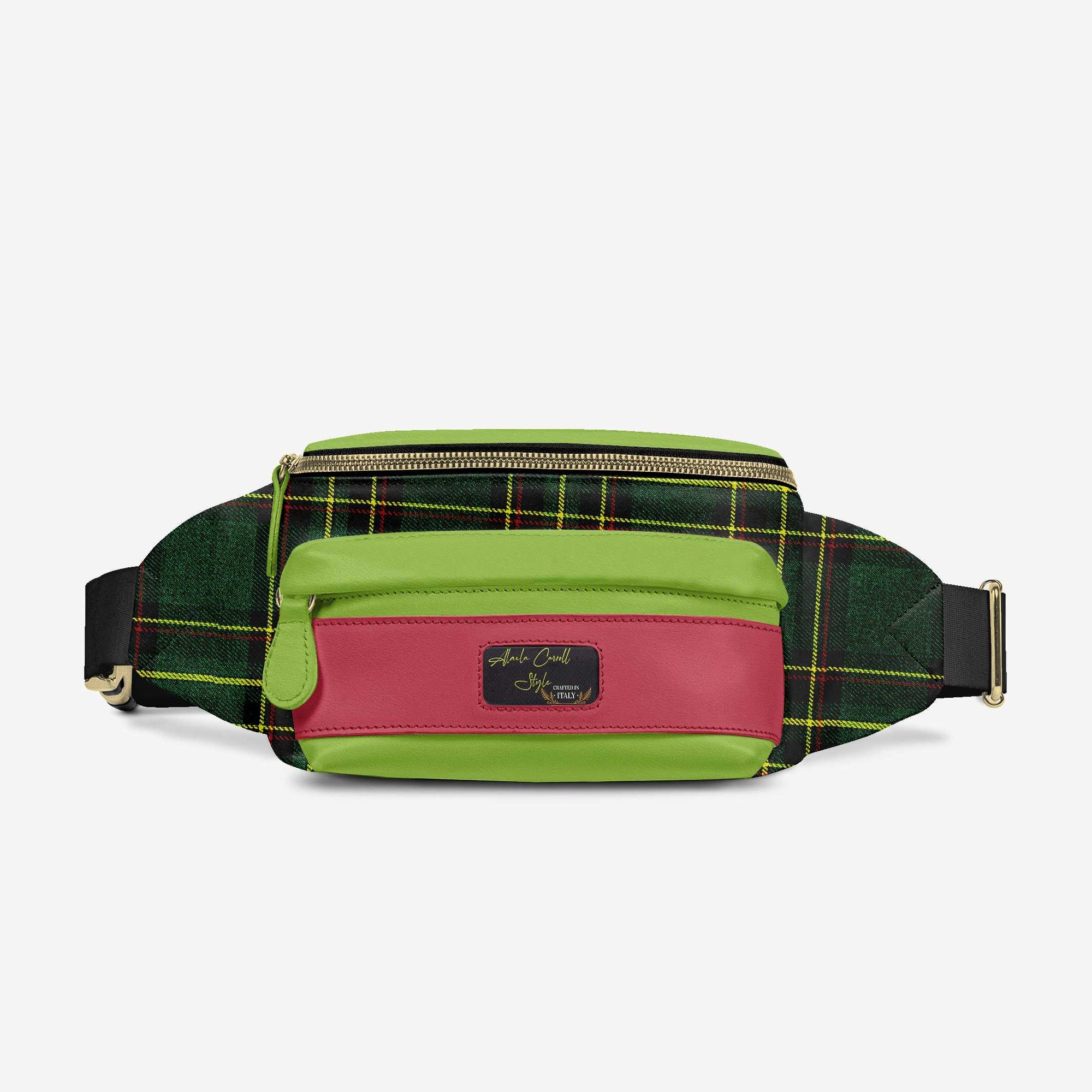 Green Designer Luxe Multi Pocket Belt Bag image 0