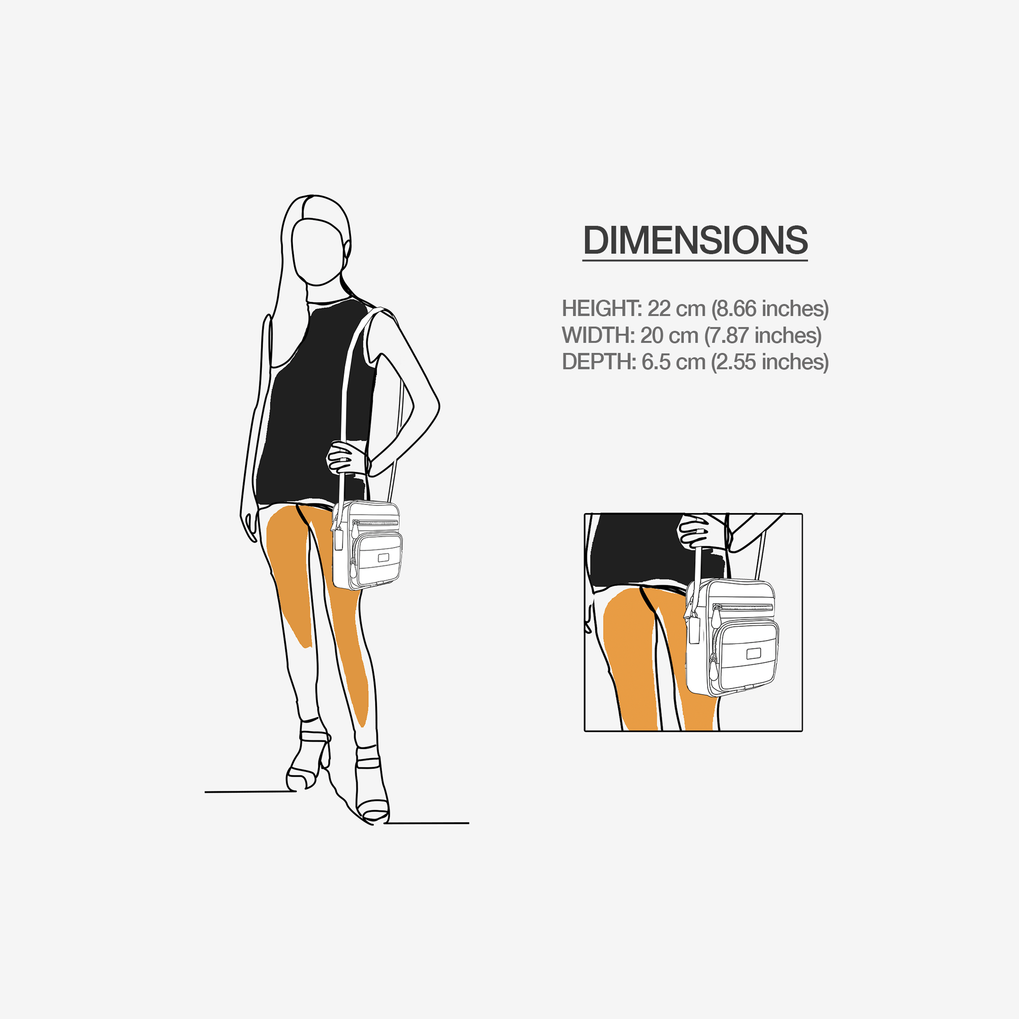 CROSS-BODY DESIGNER SHOULDERBAG image 9