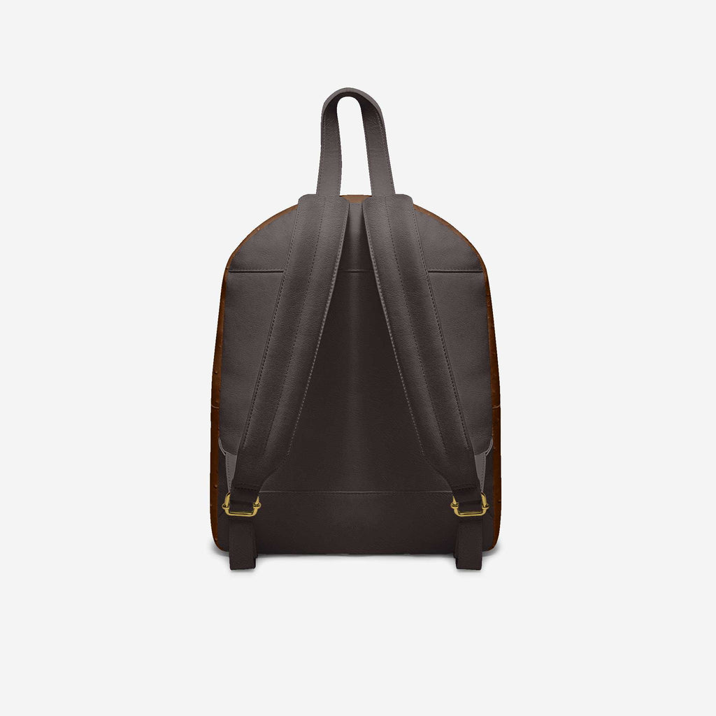 Minimal Luxe Backpack Brown & Gold