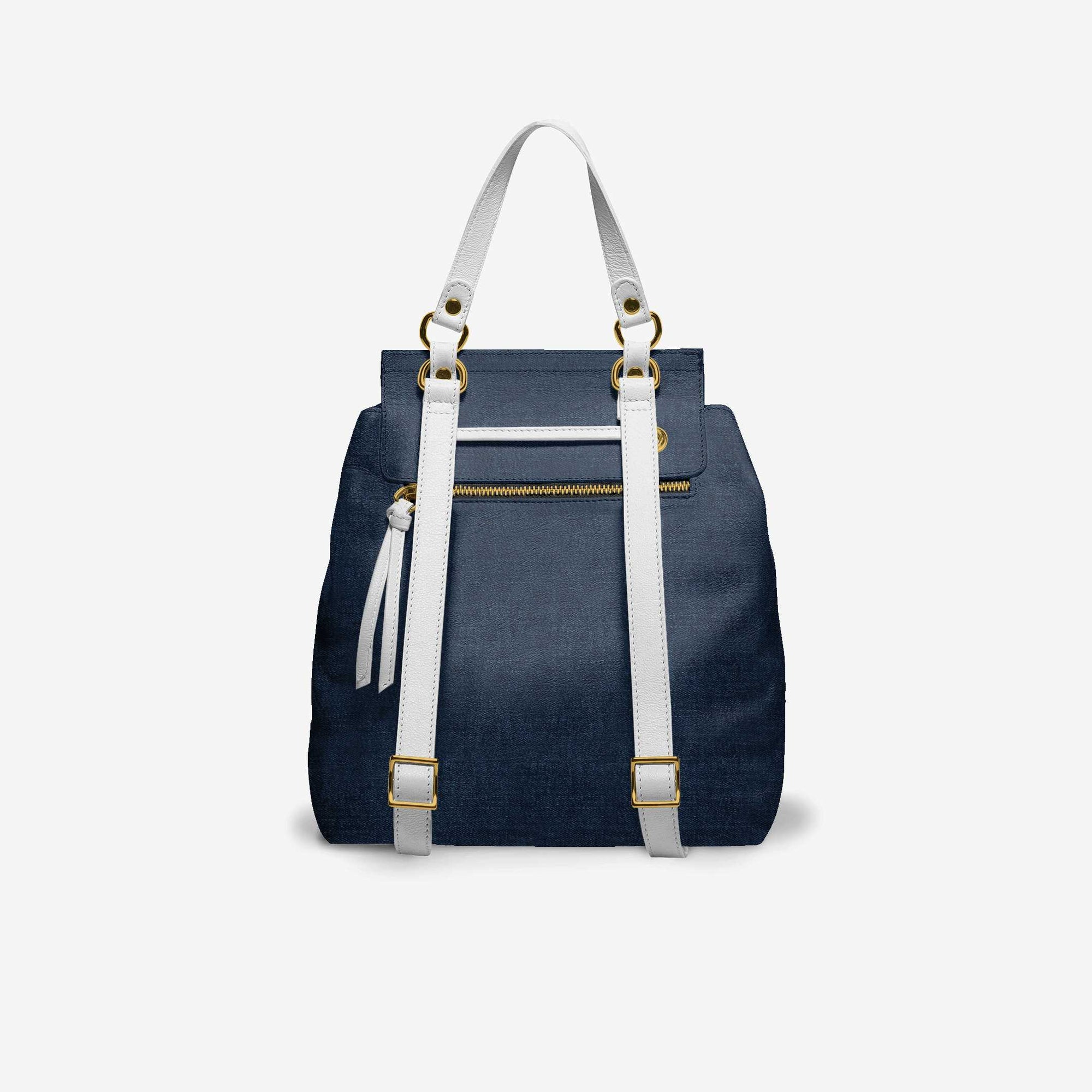 Multiuse Luxe Fashion Bag Denim & White