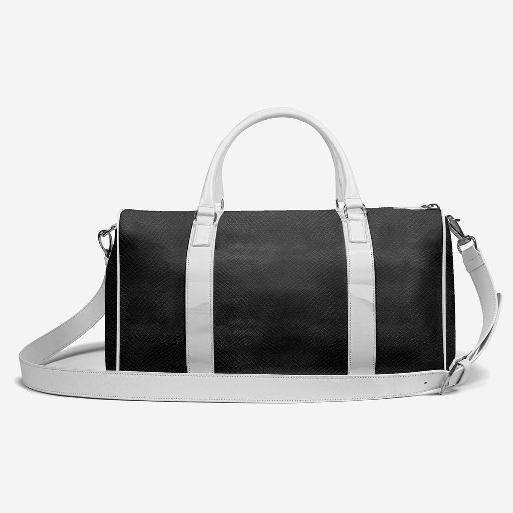 Designer Luxe Travel Bag Black & White | Luxury Italian Weekender Bag | Alaila Carroll Style