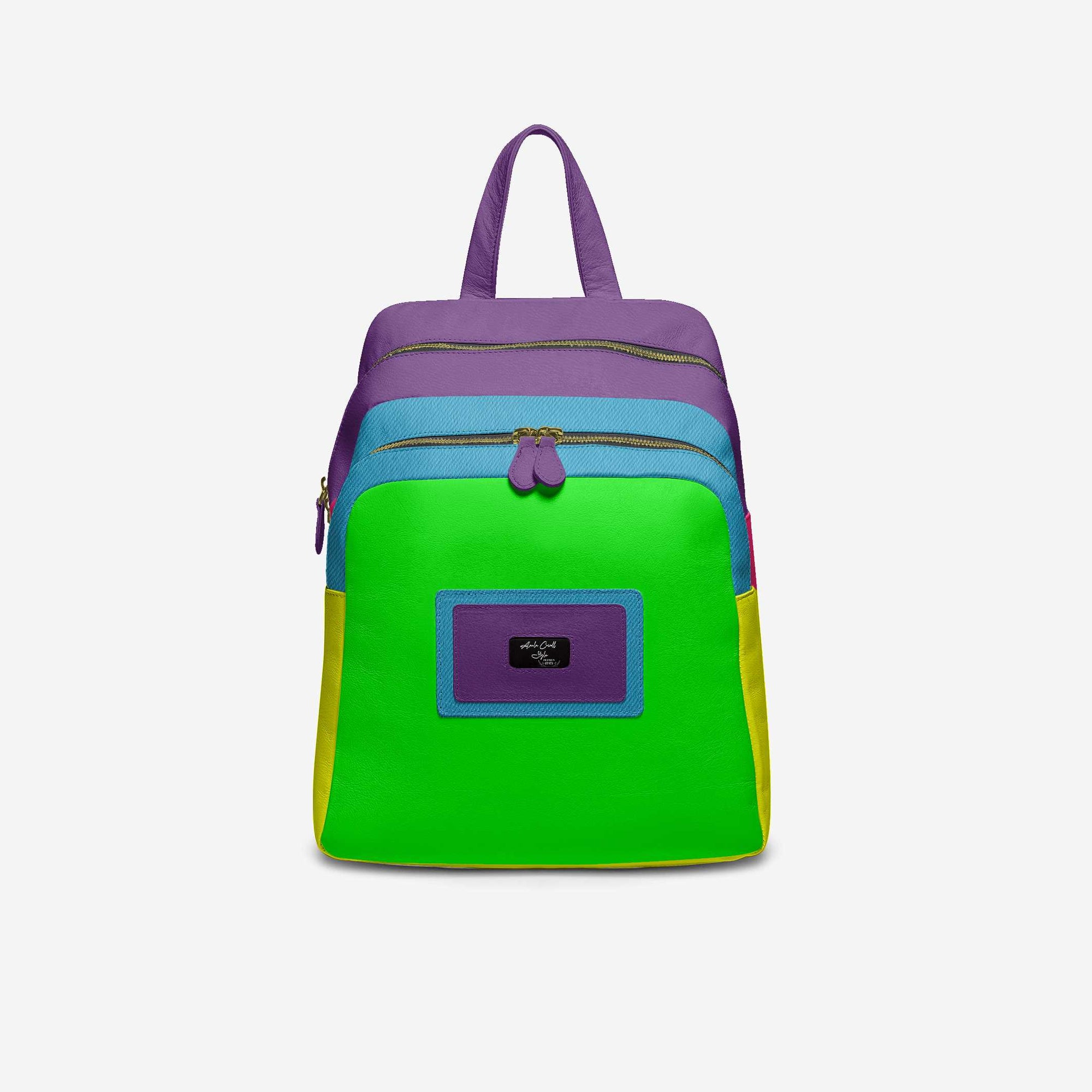 DOUBLE ZIP LUXE LARGE BACKPACK Rainbow