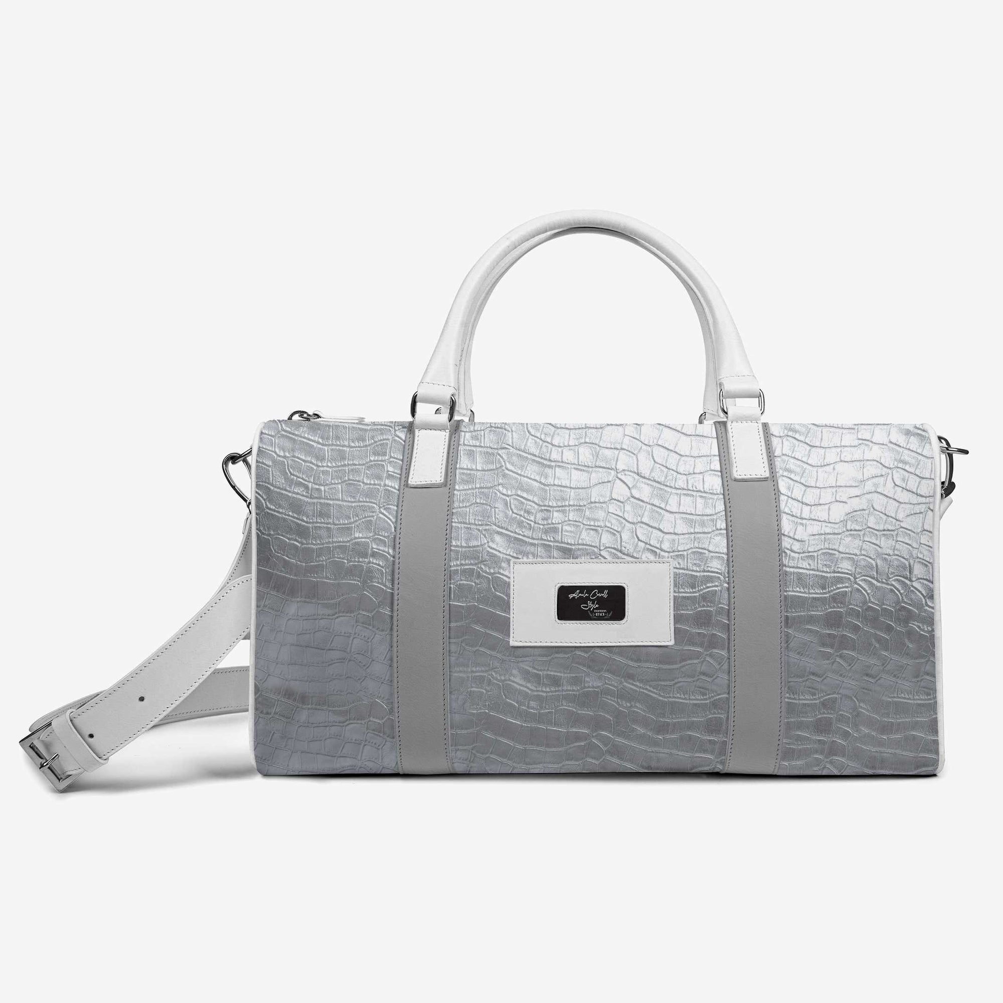 DESIGNER LUXE TRAVEL BAG Silver