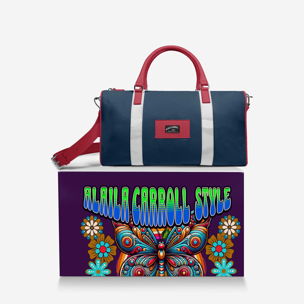 DESIGNER LUXE TRAVEL BAG Red, White, & Blue