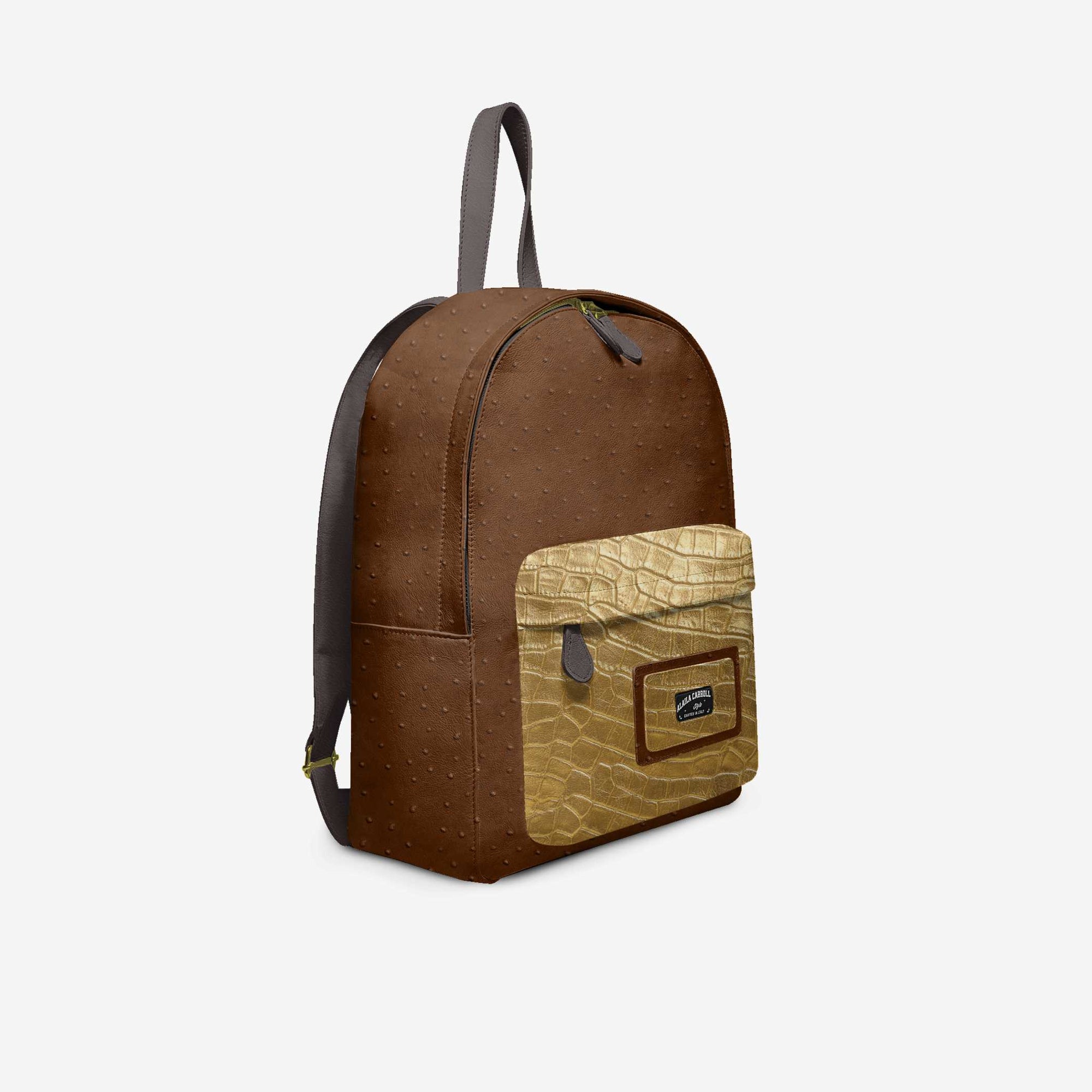 Minimal Luxe Backpack Brown & Gold