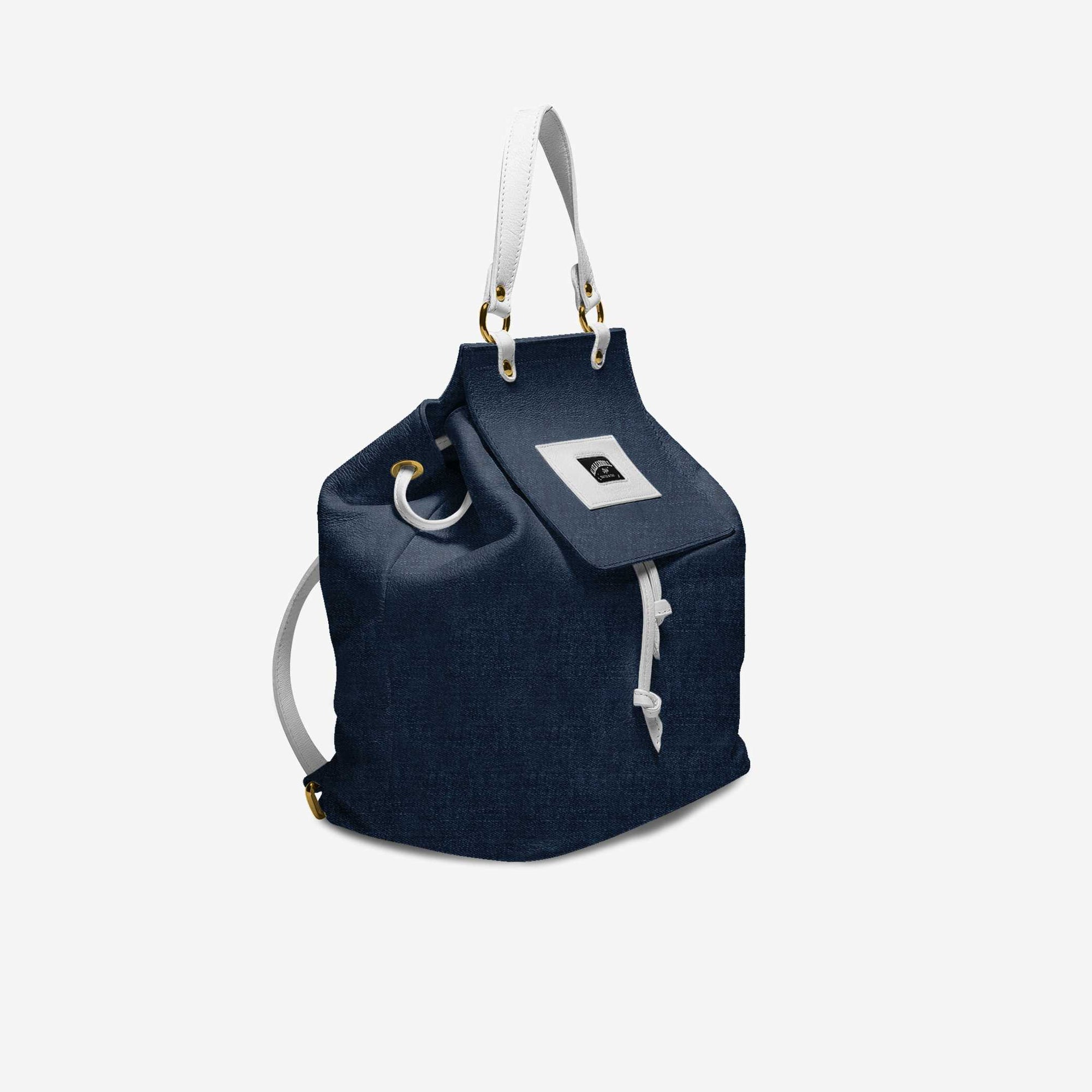 Multiuse Luxe Fashion Bag Denim & White