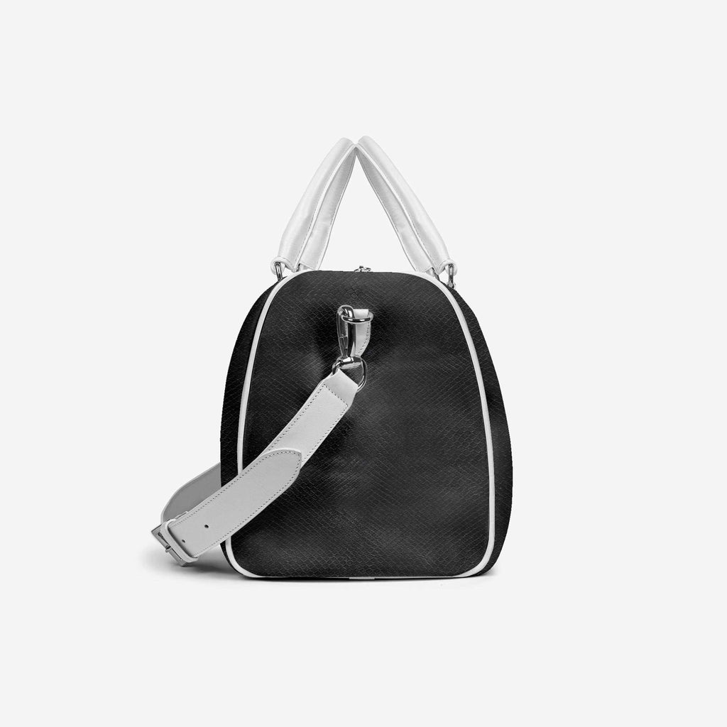 Designer Luxe Travel Bag Black & White | Luxury Italian Weekender Bag | Alaila Carroll Style