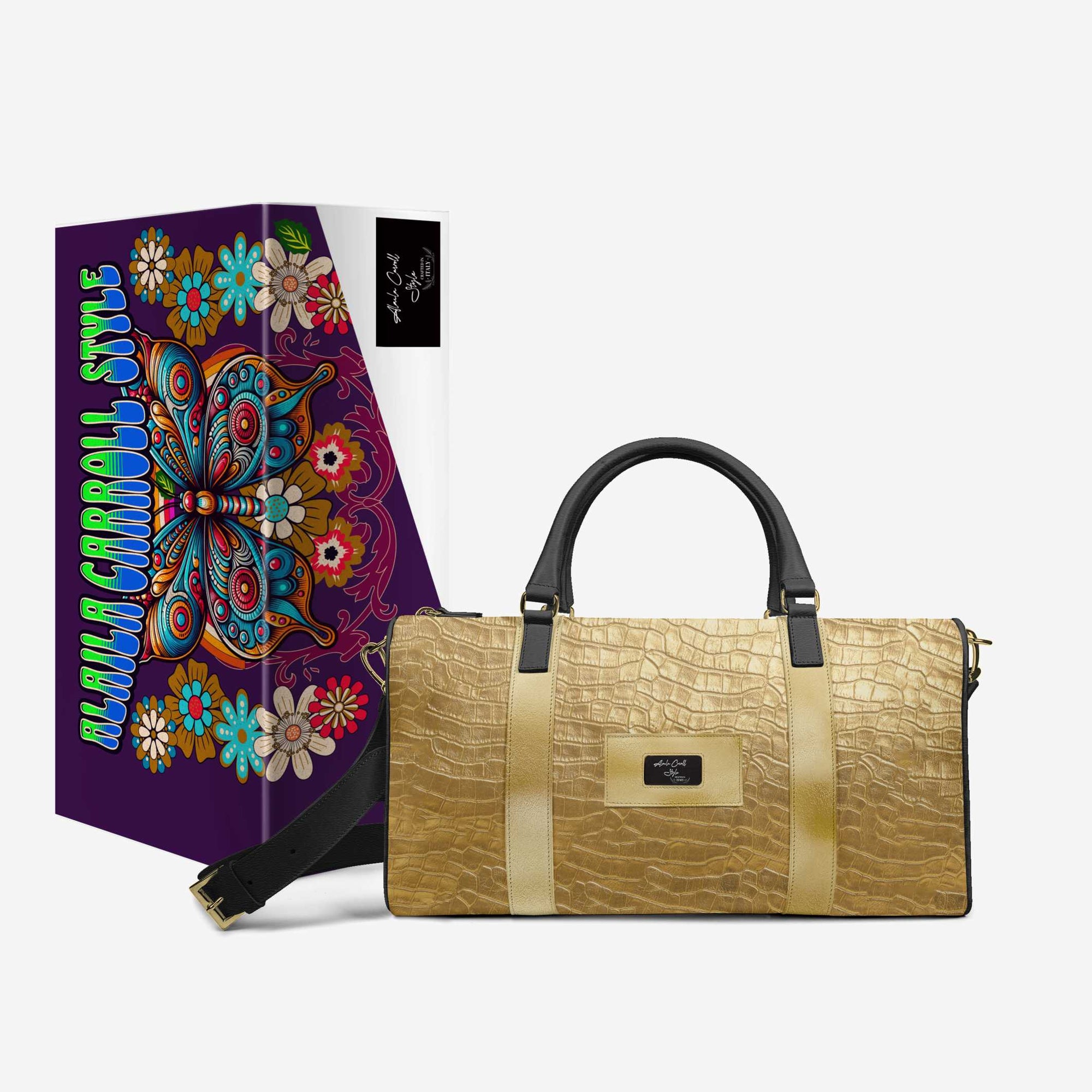DESIGNER LUXE TRAVEL BAG Gold