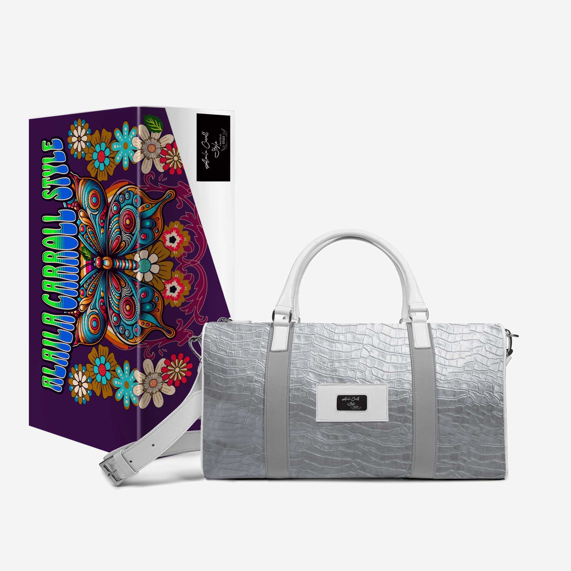 DESIGNER LUXE TRAVEL BAG Silver