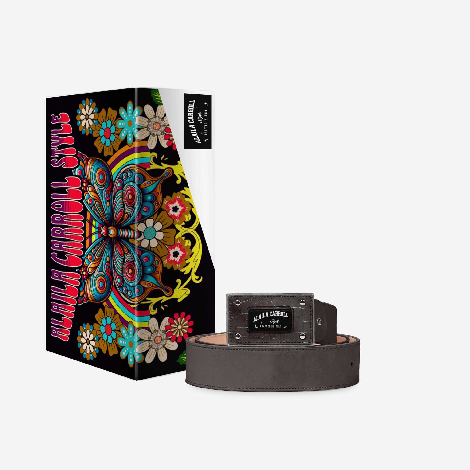 Luxury Buckle Belt – Tabacco Croc