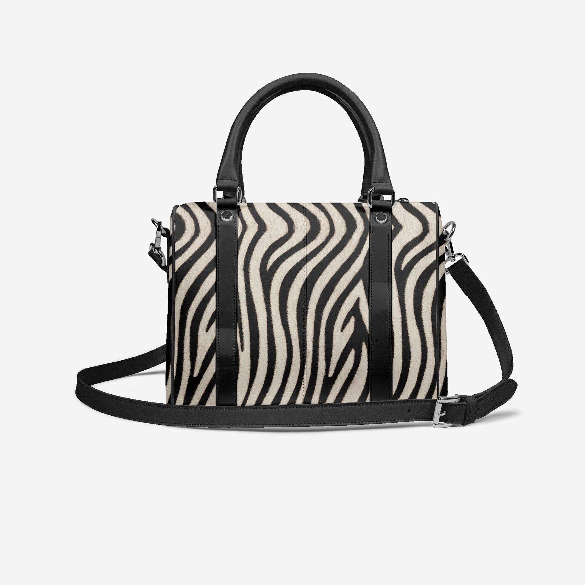 DESIGNER LUXURY STYLISH PENDANT BAG BLACK & ZEBRA PRINT