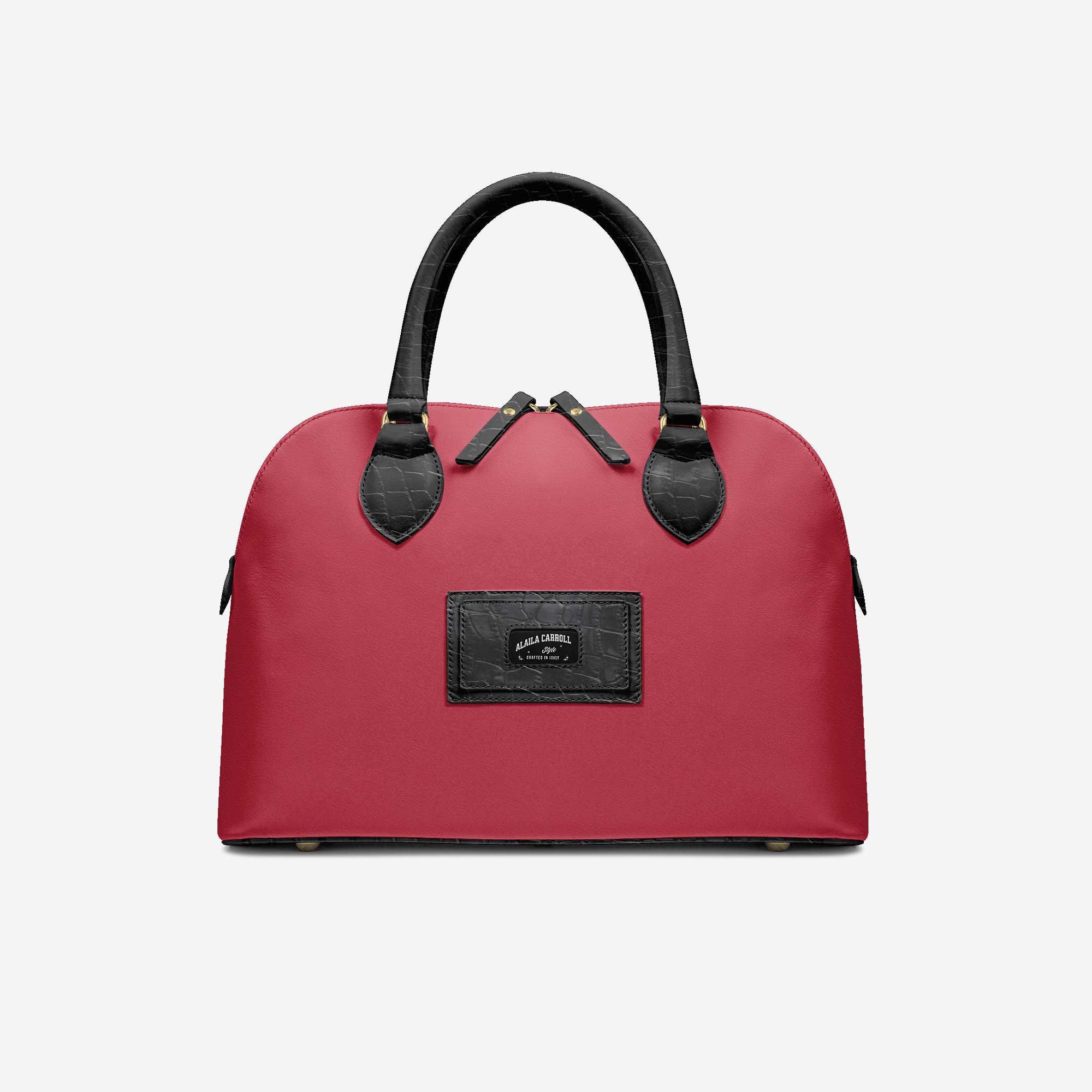 DESIGNER LUXURY FASHION-CHIC BAG Red & Black Croc