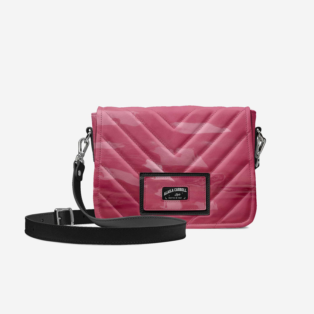 Designer Luxury Fashion-Urban Bag – Varnish Fuchsia & Black