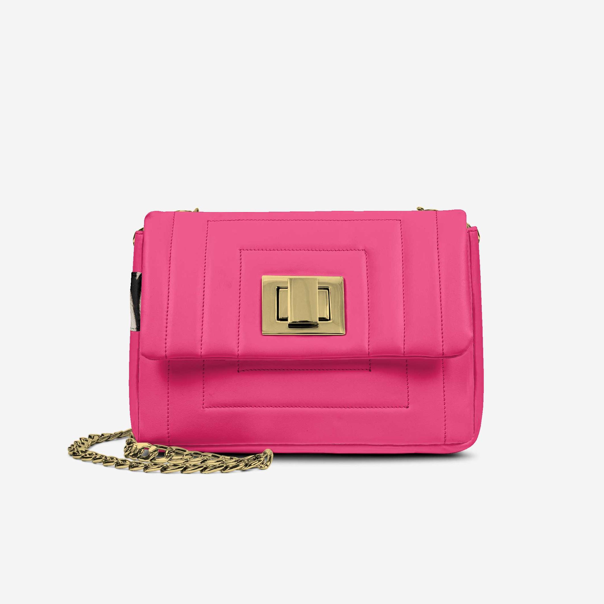DESIGNER LUXE ELEGANT DRESS BAG Pink, Black, & Zebra Print