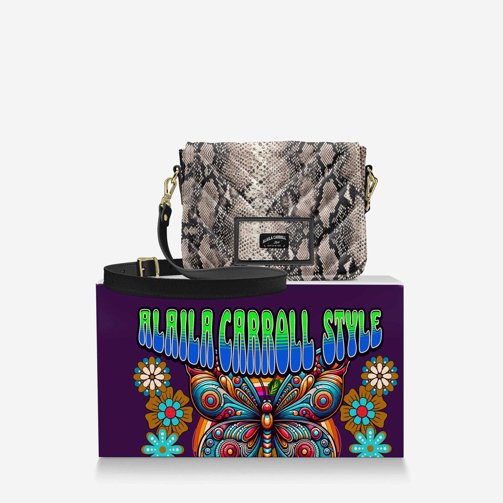 DESIGNER LUXURY FASHION-URBAN BAG Python Print