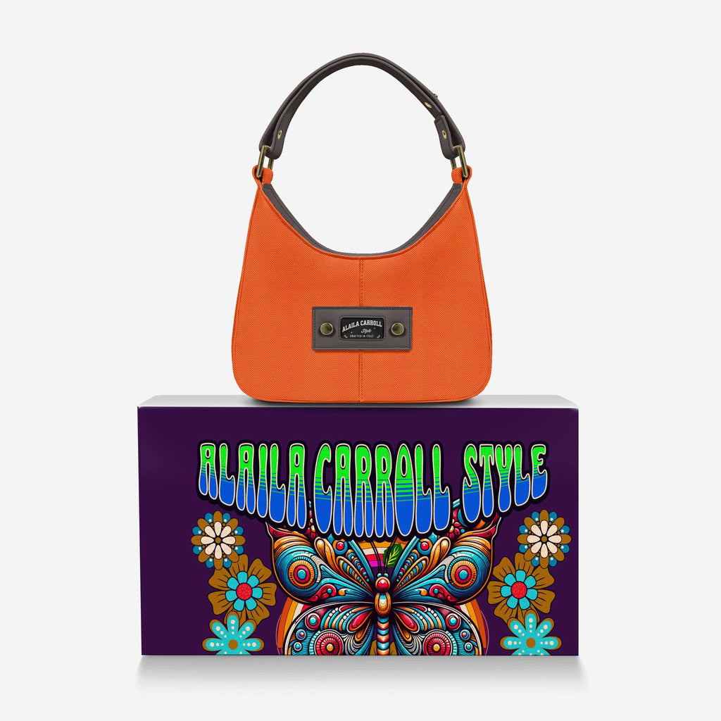 DESIGNER LUXE CLASSIC BAG Orange & Brown