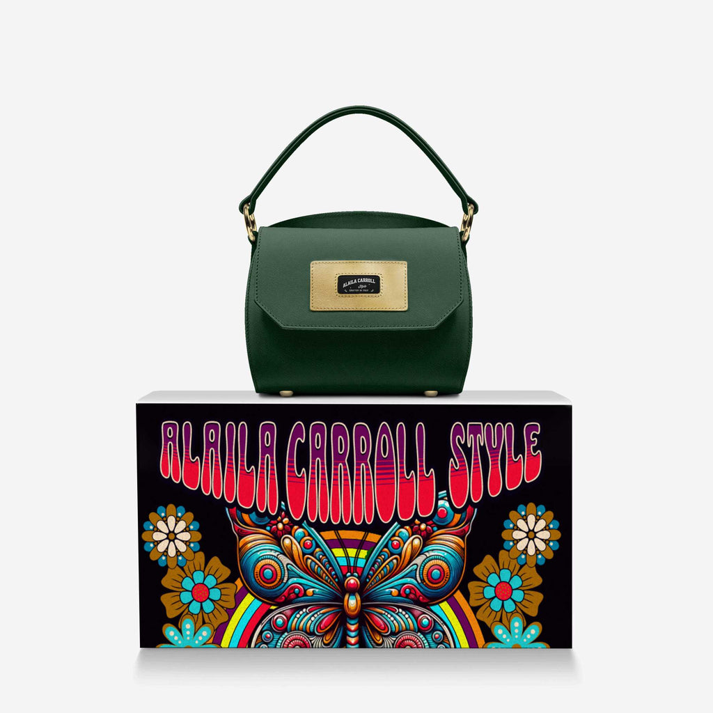 DESIGNER LUXURY ELEGANT-FASHION BAG – Emerald & Gold