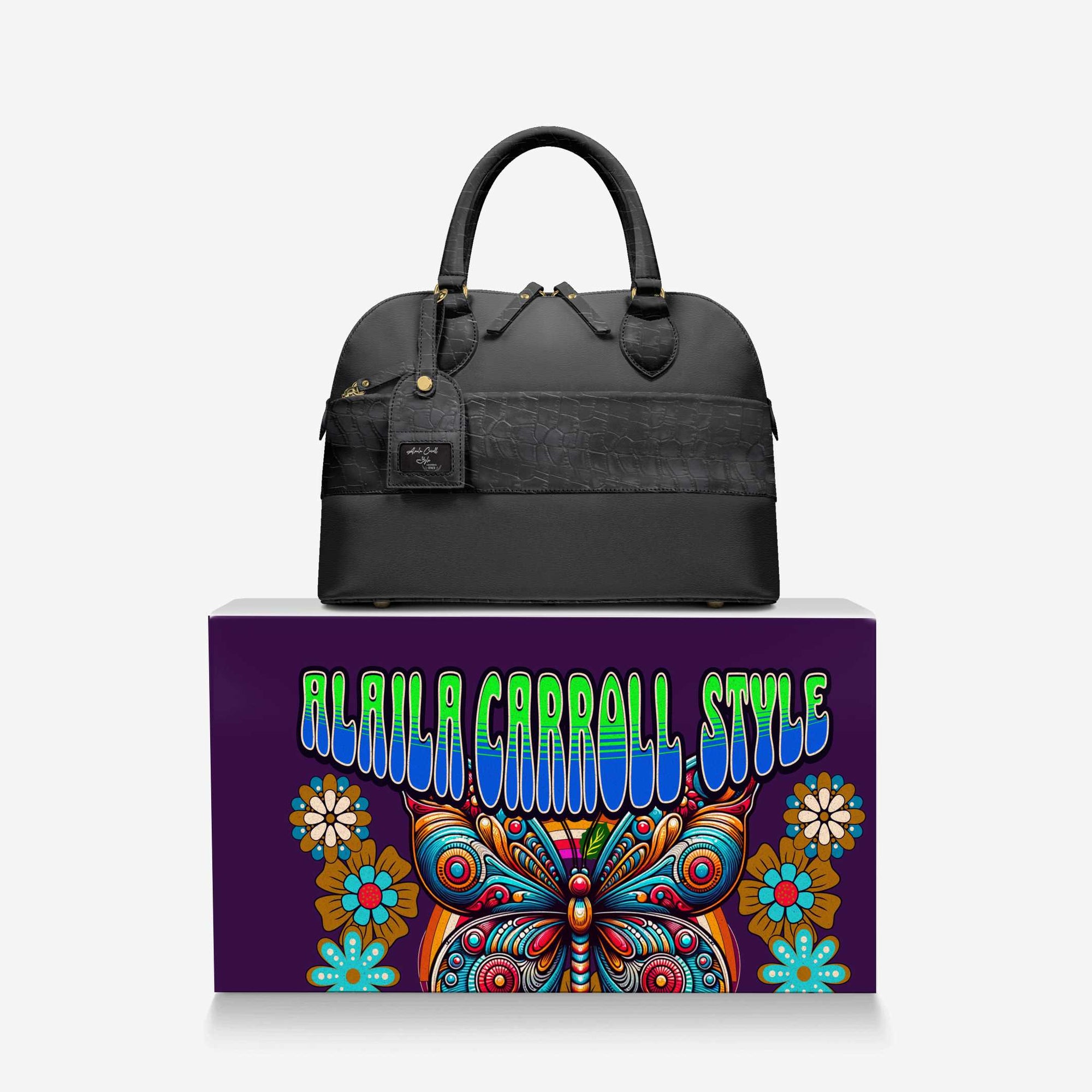 Designer Luxury Chic Pendant Bag Black