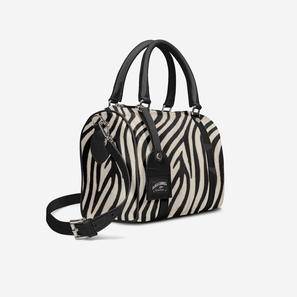 DESIGNER LUXURY STYLISH PENDANT BAG BLACK & ZEBRA PRINT