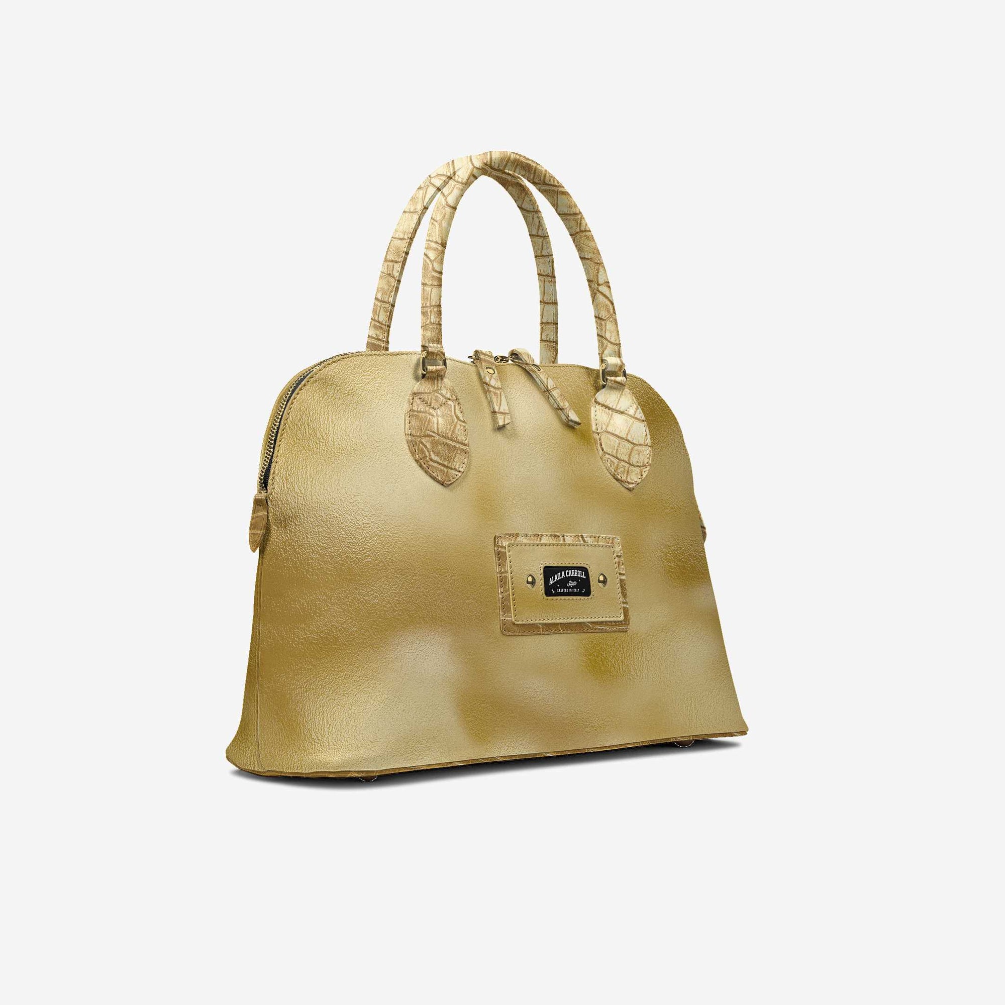 Designer Luxury Fashion-Chic Bag Gold & Gold Croc – Timeless Elegance, Unmistakable Luxury