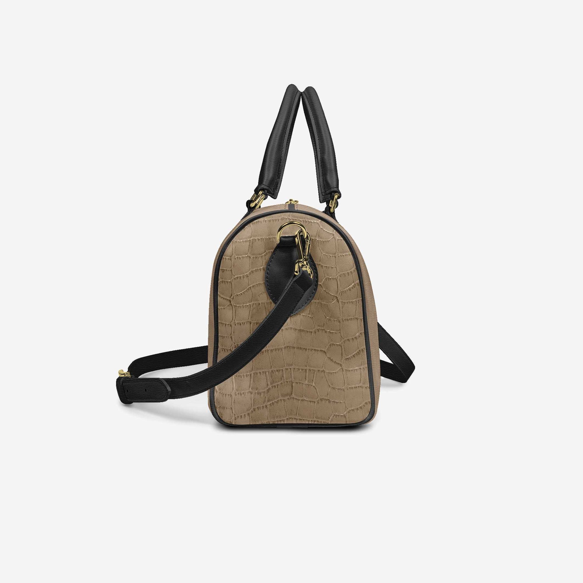 DESIGNER LUXURY STYLISH BAG Tan and Croc