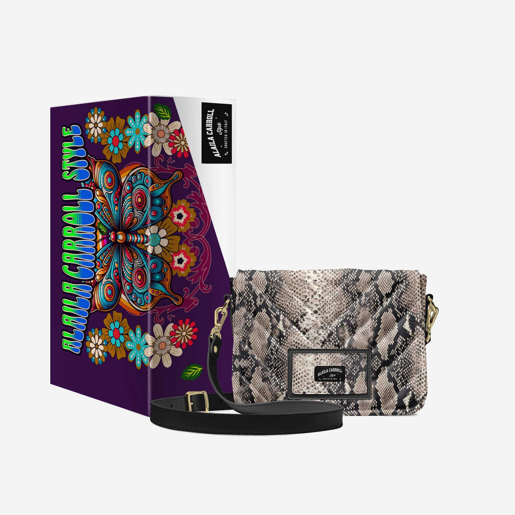 DESIGNER LUXURY FASHION-URBAN BAG Python Print