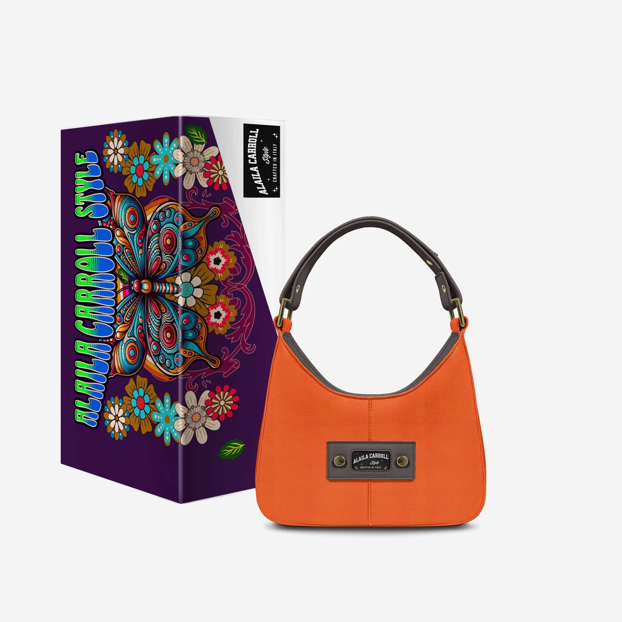 DESIGNER LUXE CLASSIC BAG Orange & Brown