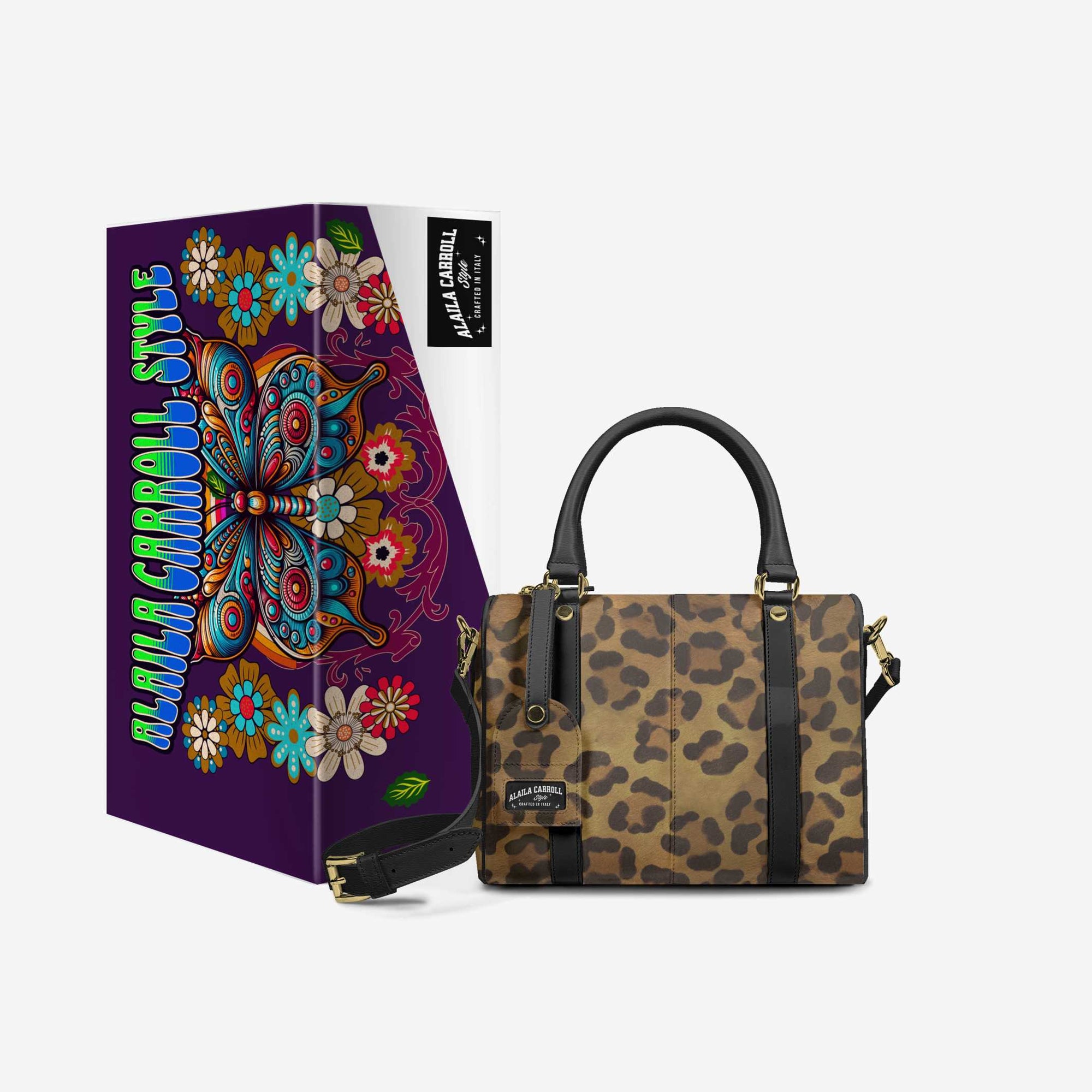 DESIGNER LUXURY STYLISH PENDANT BAG Leopard and Black