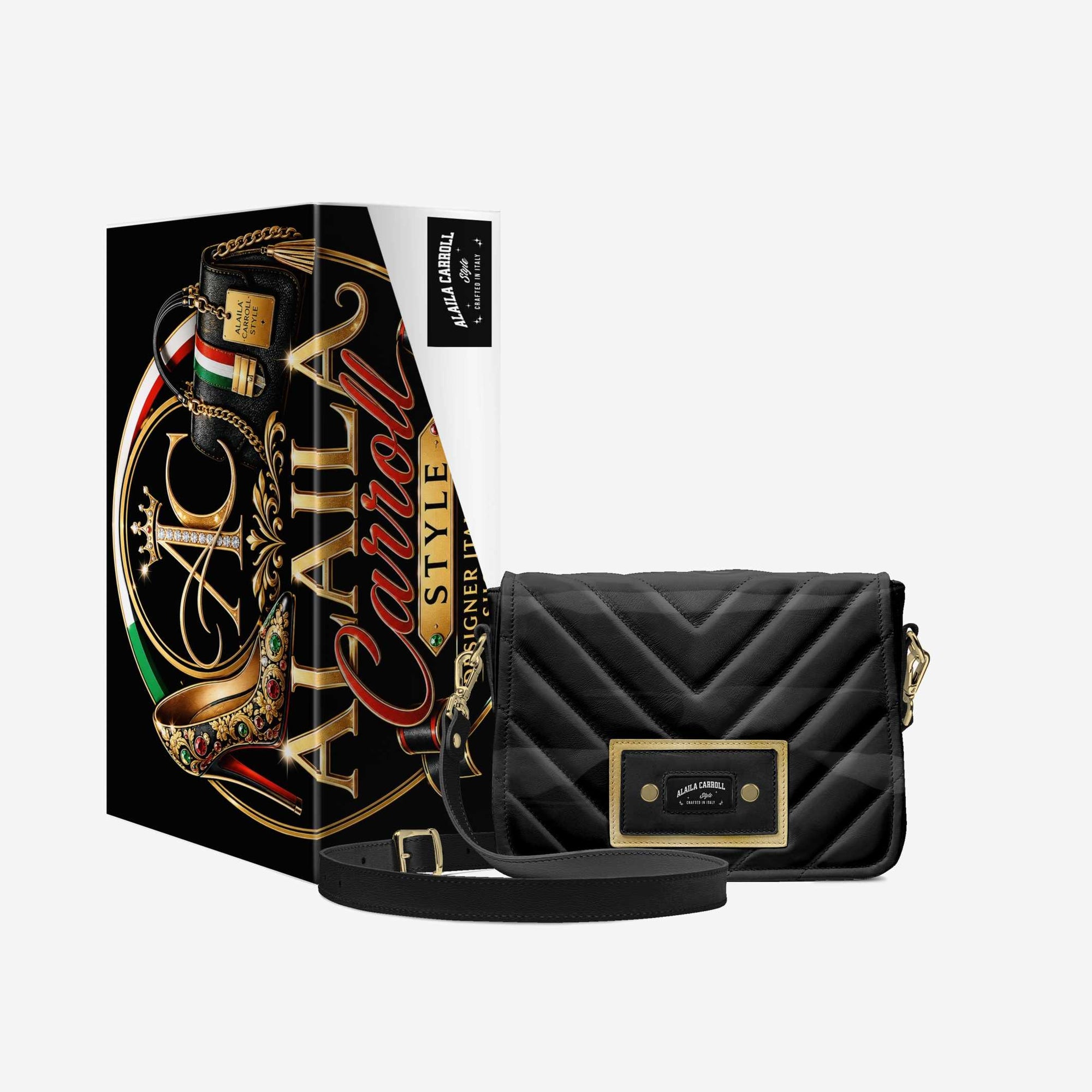 DESIGNER LUXURY FASHION-URBAN BAG – Black & Gold