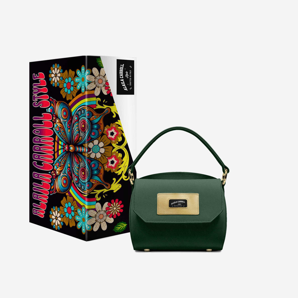 DESIGNER LUXURY ELEGANT-FASHION BAG – Emerald & Gold