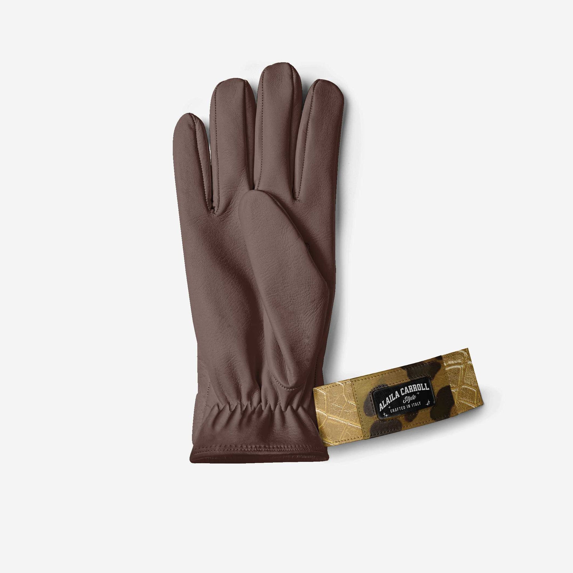DESIGNER LUXE FASHION GLOVES Brown, Gold, & Leopard
