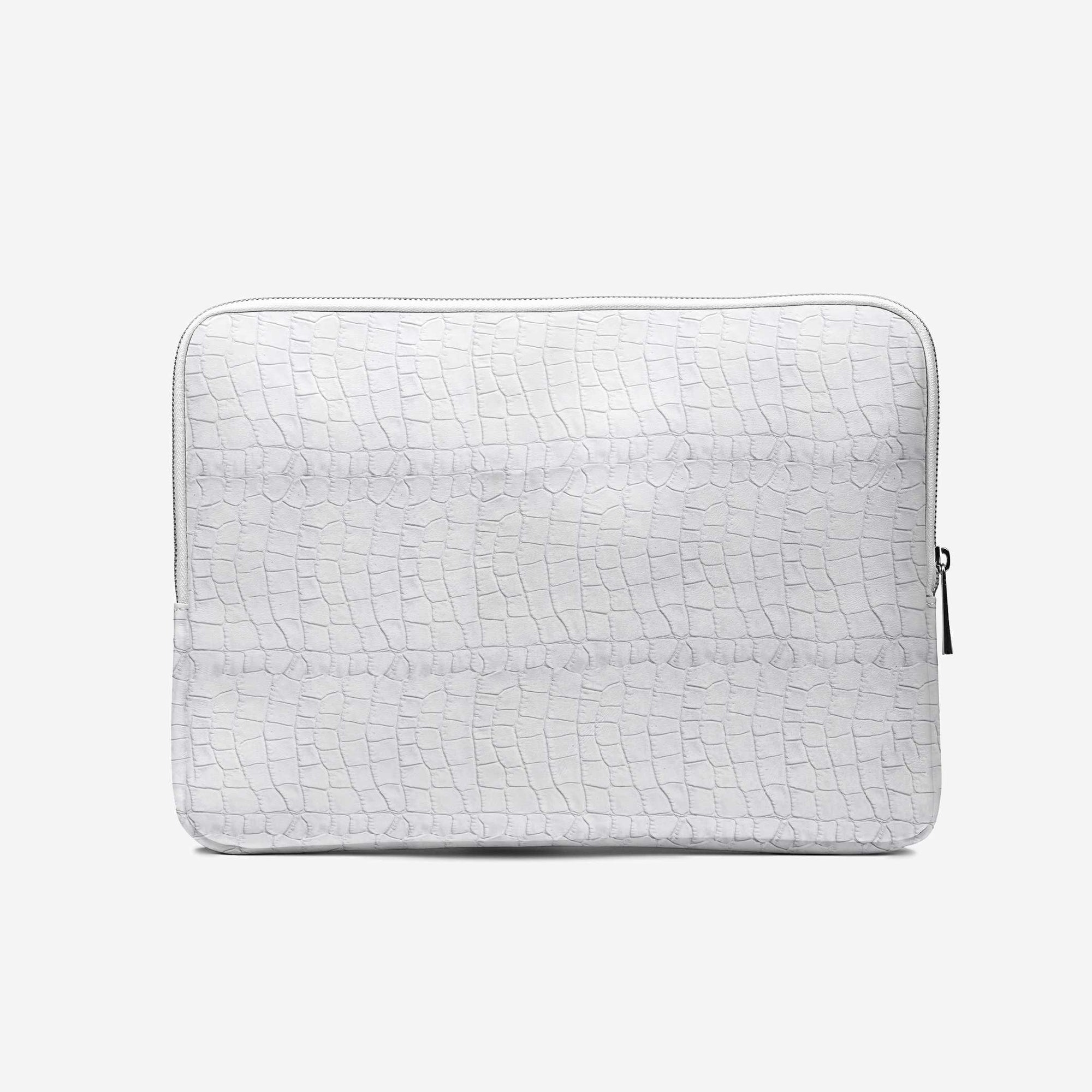 Designer Luxury Minimal Slide Bag – White Python & Grey