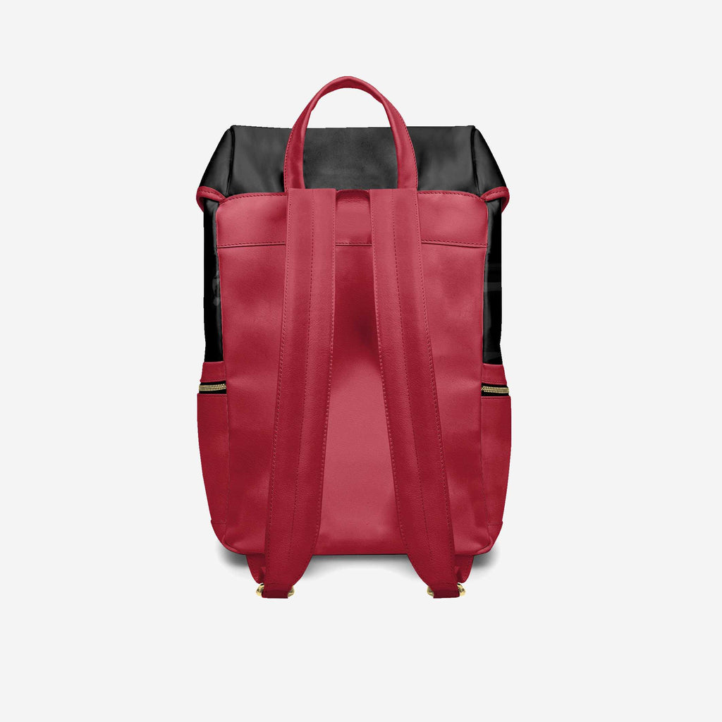 MODERN TRAVEL LUXE BACKPACK Red, Black, Gold