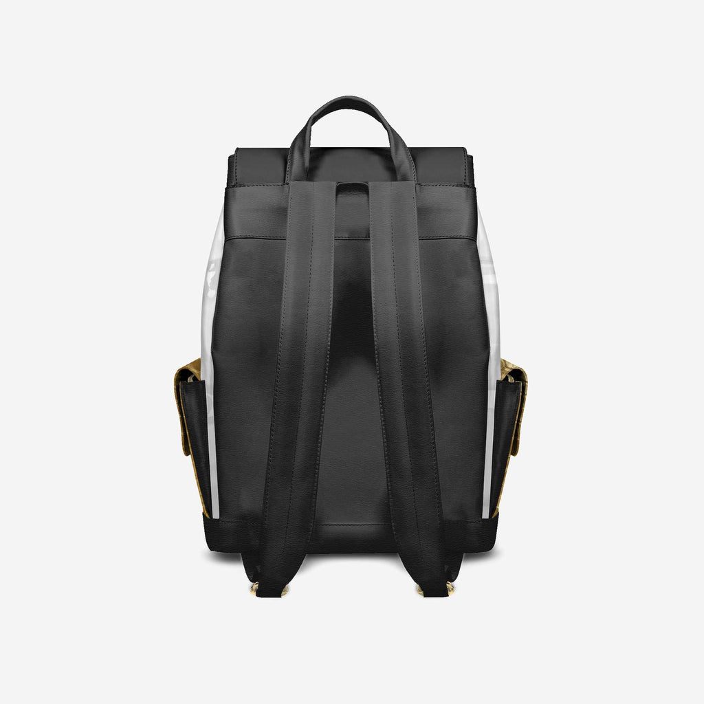 RETRO LUXE BACKPACK White, Gold, & Black
