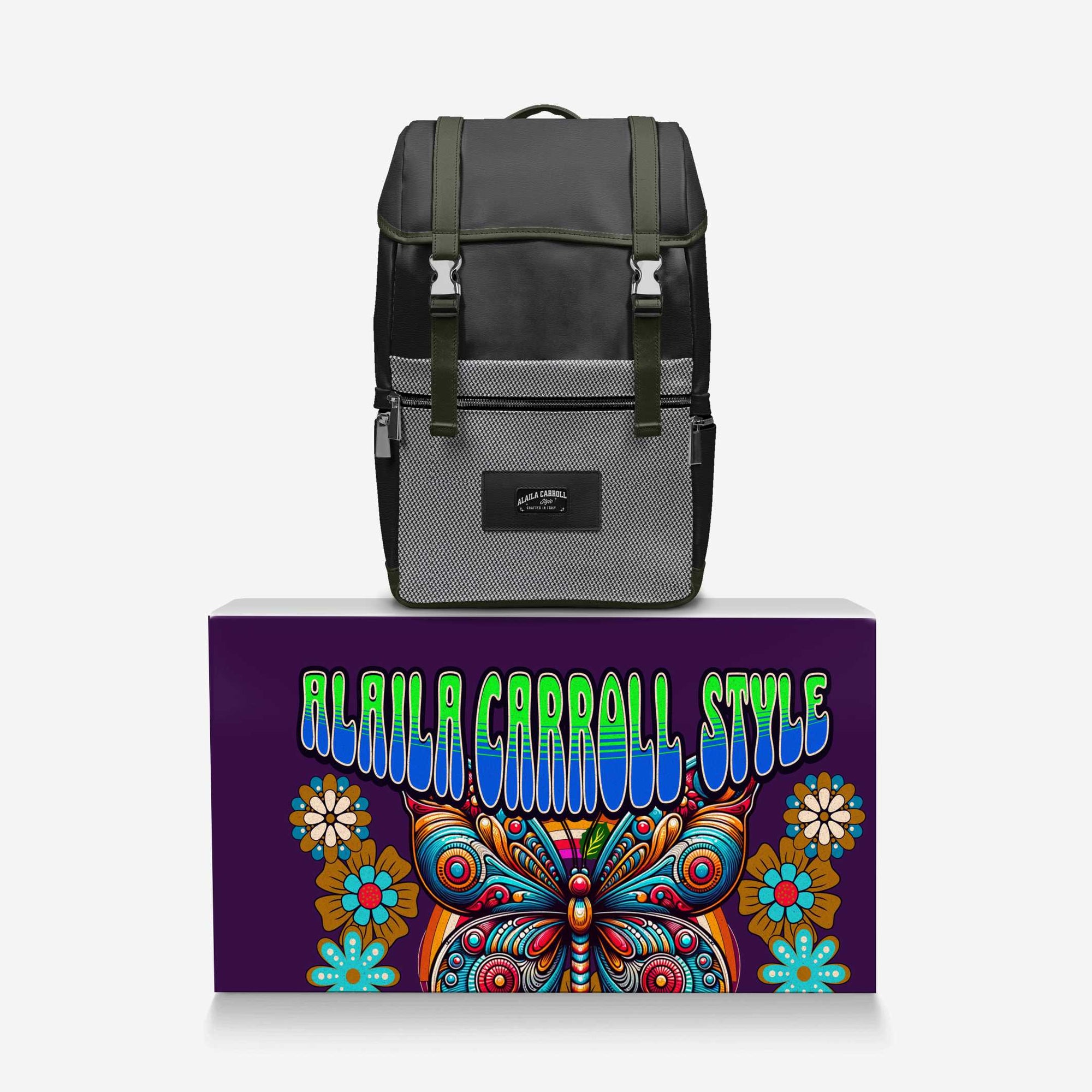 CONTEMPORARY TRAVEL LUXE BACKPACK Black & Silver