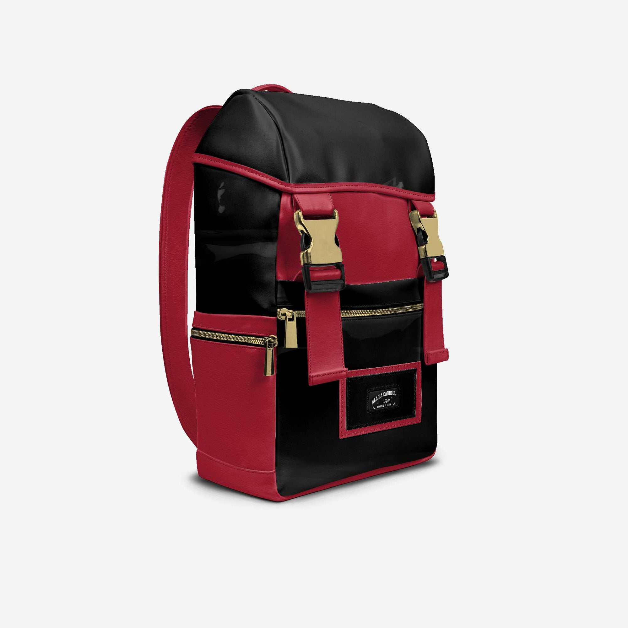 MODERN TRAVEL LUXE BACKPACK Red, Black, Gold