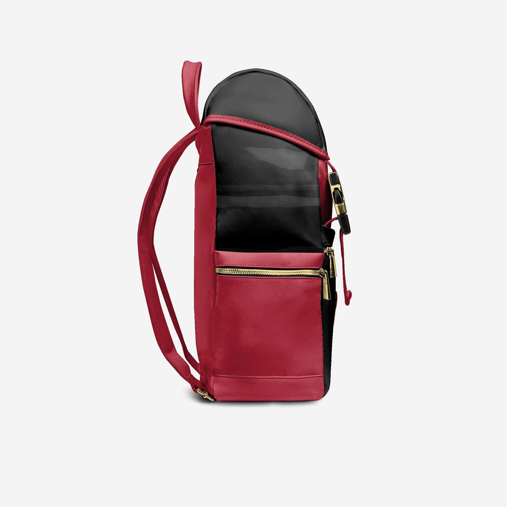 MODERN TRAVEL LUXE BACKPACK Red, Black, Gold