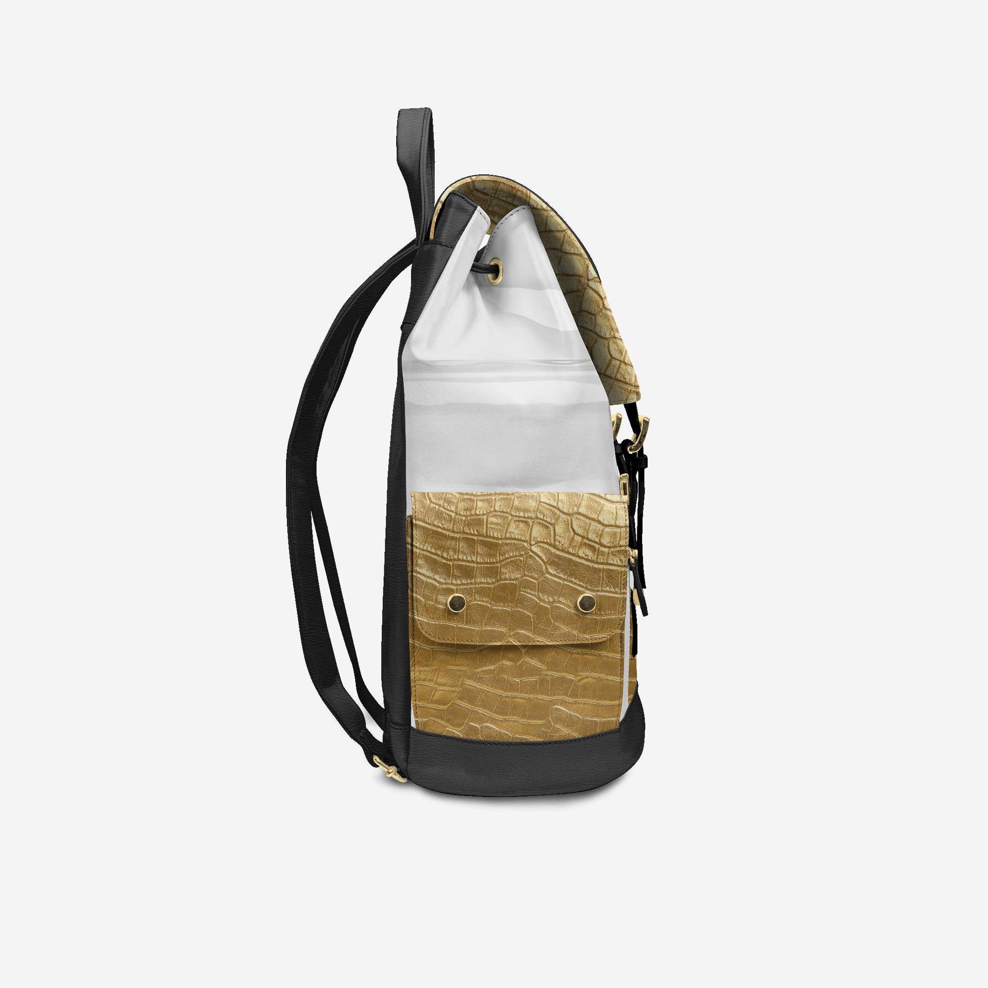 RETRO LUXE BACKPACK White, Gold, & Black