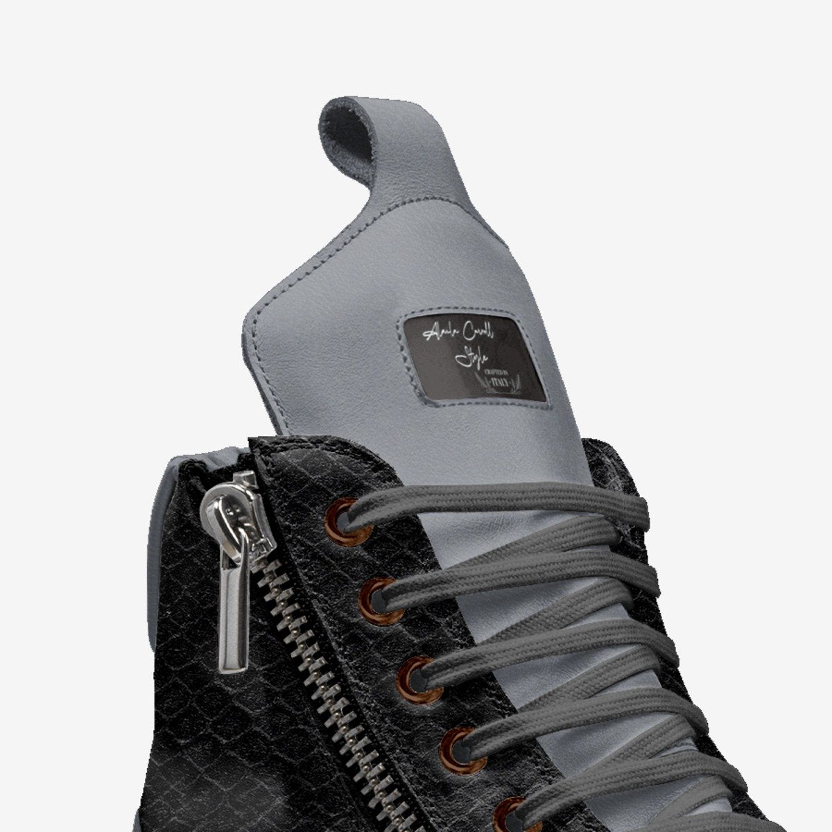 ZIP BOOT HIGH TOP Grey & Black